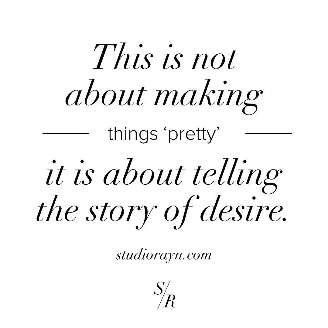 When creating branding and imagery for fashion, beauty and lifestyle this is something I was taught by @inezandvinoodh 

I believe desire today may look a little different then years past but we as humans will always desire.   What is it that you are