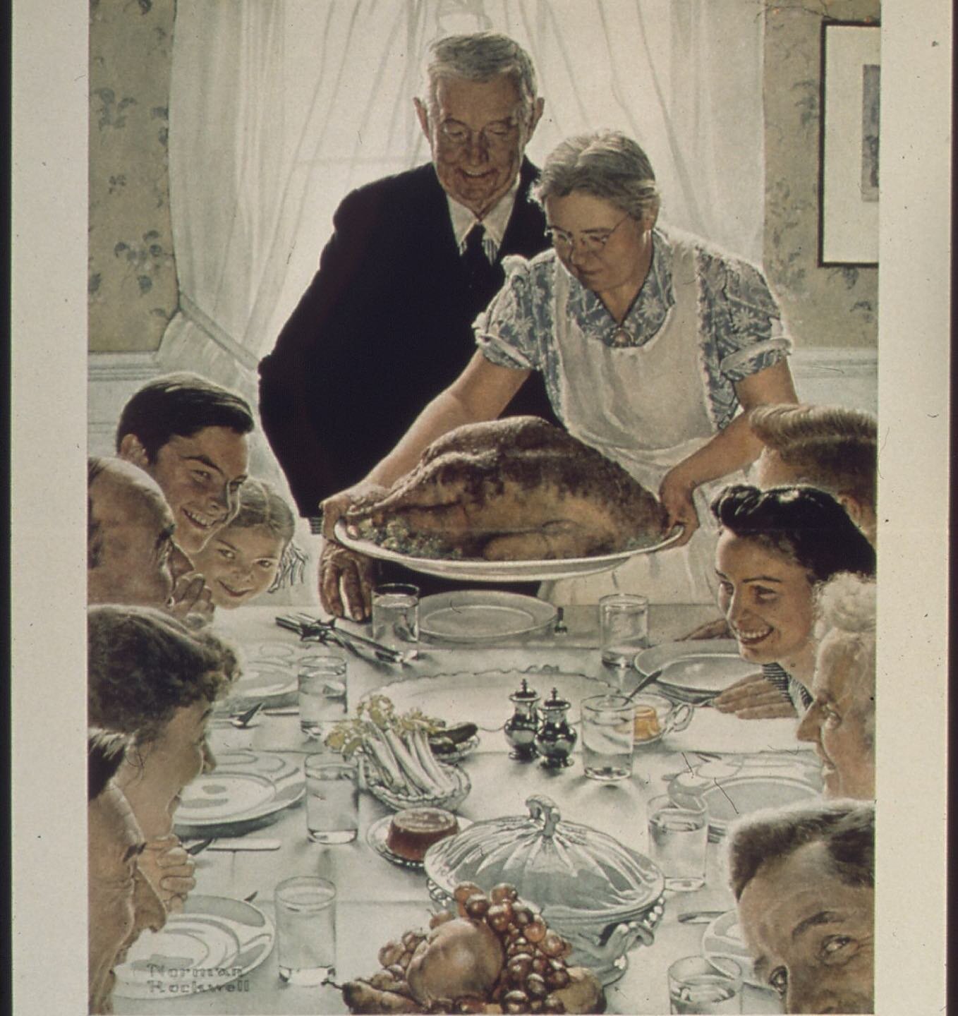 Happy Thanksgiving. 🍁🦃🍽 #normanrockwell #freedomfromwant