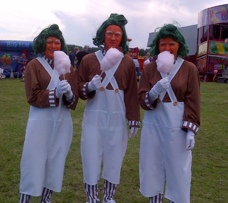 Phoenix Theatre Oompa Loompas mingling at Nexen BBQ