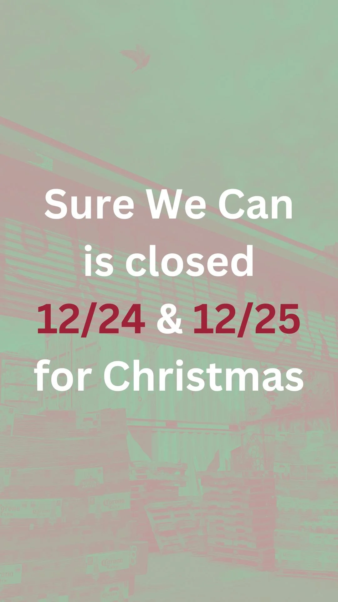 SWC Closed for Christmas