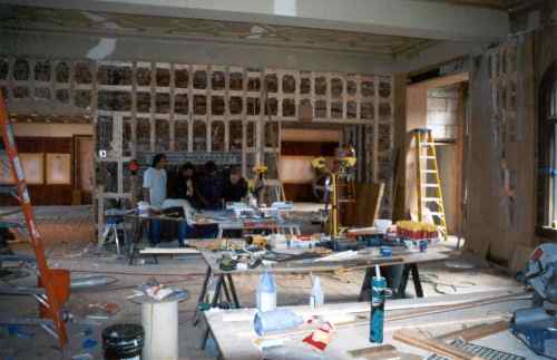  Here is the great hall while under construction during the day.... 