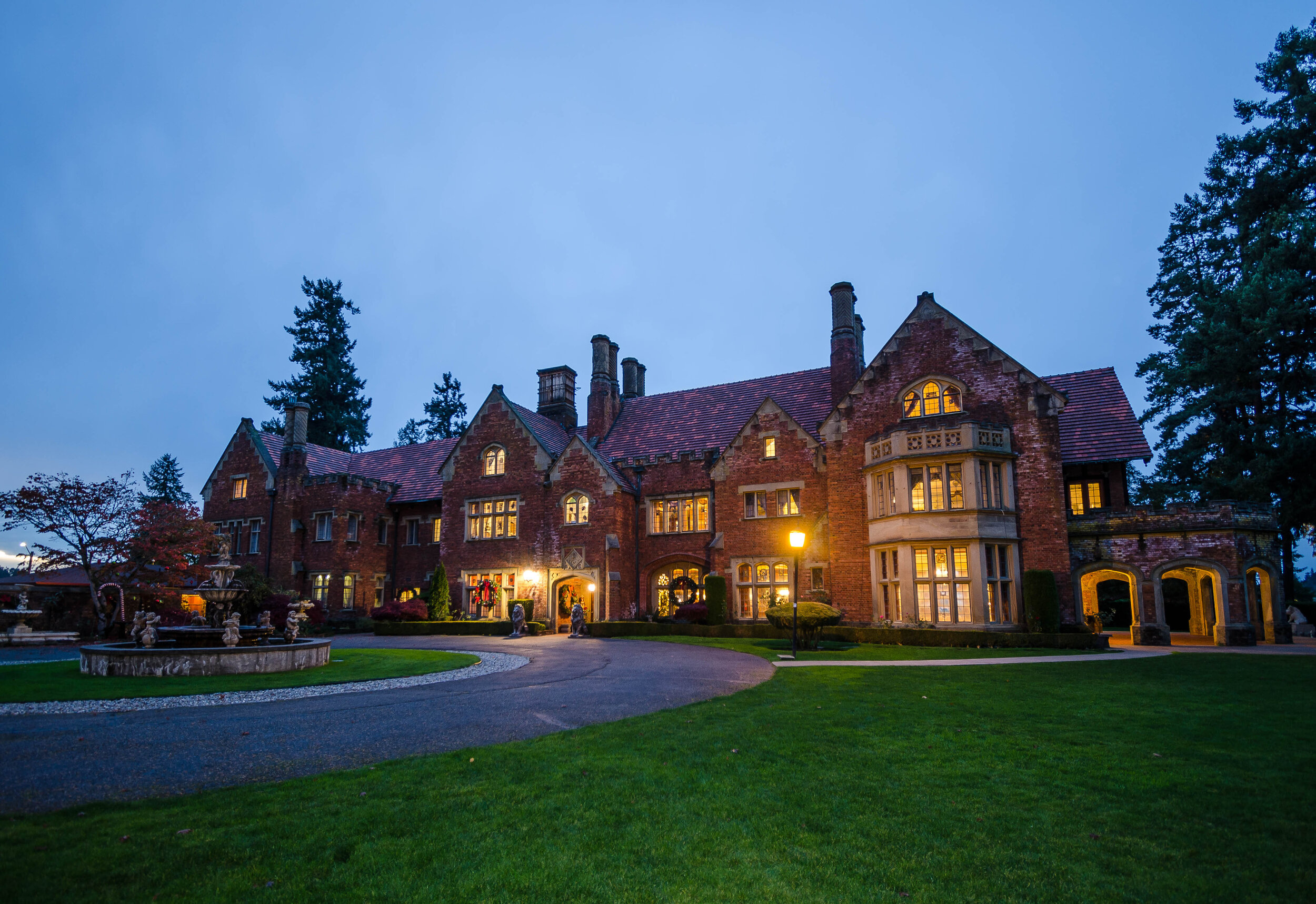 Thornewood Castle Night Time Image