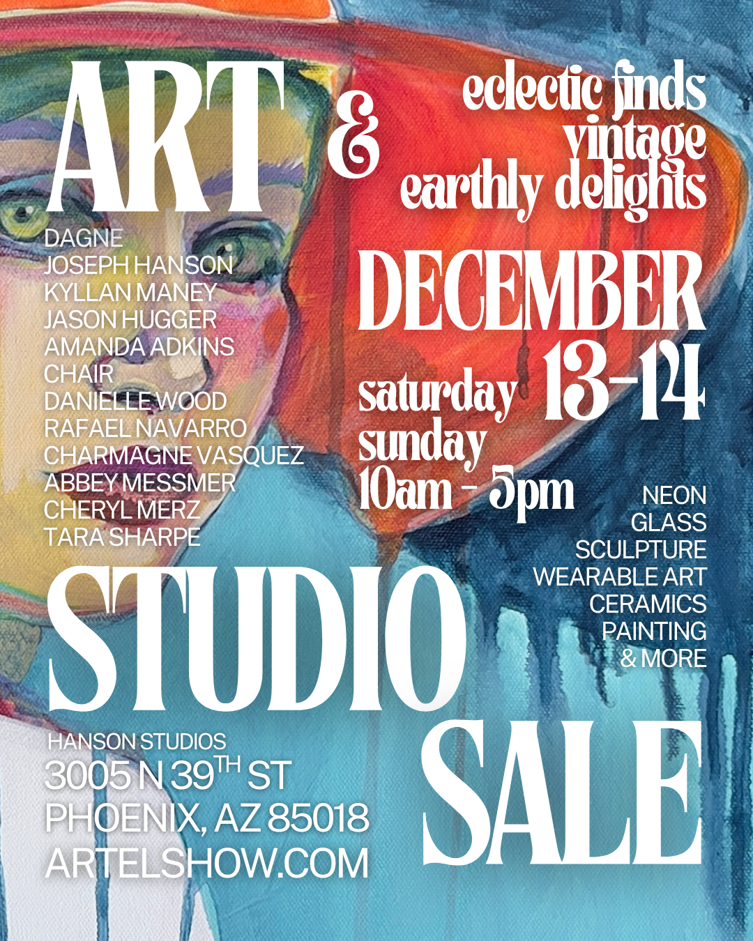 STUDIO SALE: ART &amp; Eclectic Finds, Vintage, Earthly Delights Saturday