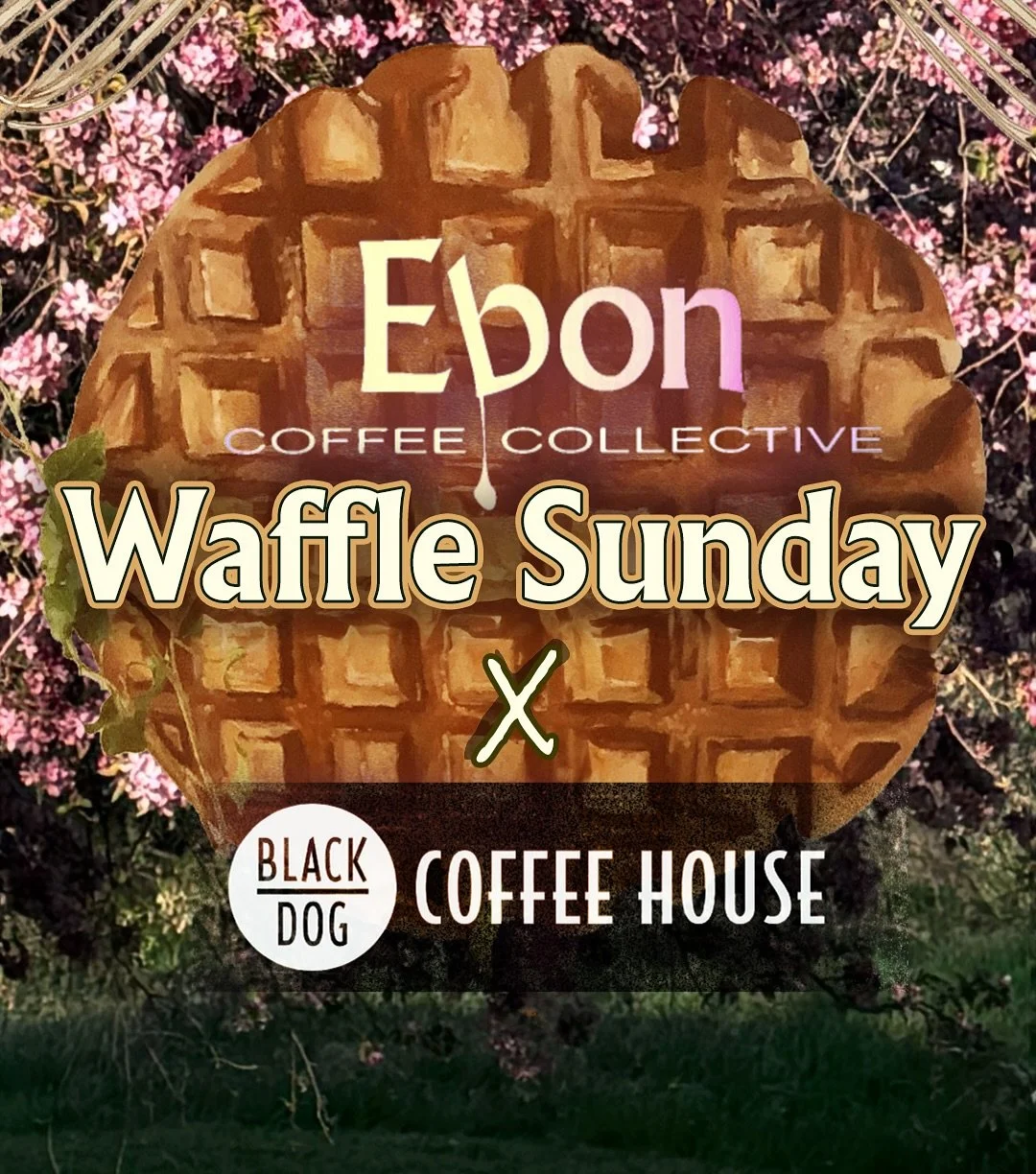 It&rsquo;s Happening!  Ebon will be serving up our tasty Gourmet [Sweet or Savory] Waffles and the lovely @blackdogcoffeehouse on 10th will be hosting us!  Ticket price includes any Drink of your choice. (We&rsquo;ve capped the number of seats by hou