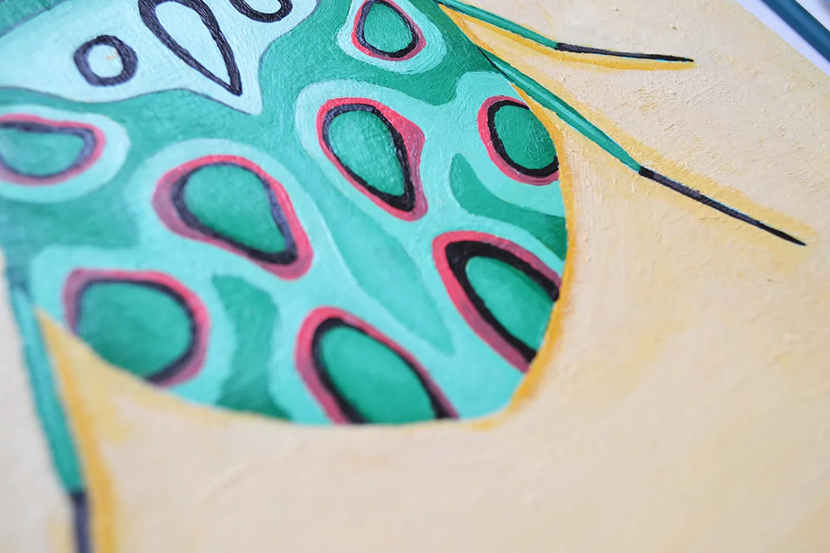 Picasso Bug , 8x10 inches Acrylic on canvas board