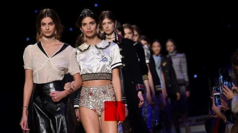 Tommy Hilfiger's New York Fashion Week final catwalk. Picture: AFP