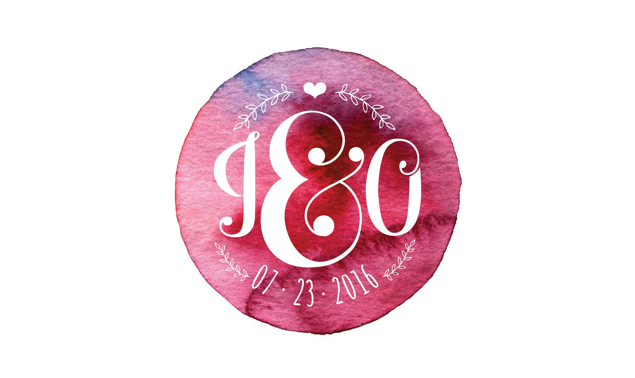 Custom monogram created in Illustrator with our initials and date of the wedding. The monogram was used on all wedding-related materials to tie everything together.