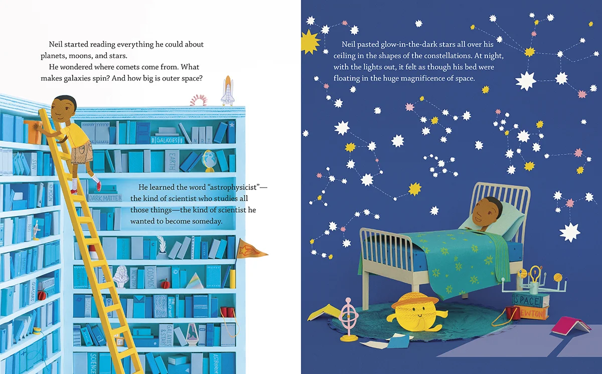 Spread from 'Look Up With Me: Neil deGrasse Tyson: A Life Among the Stars