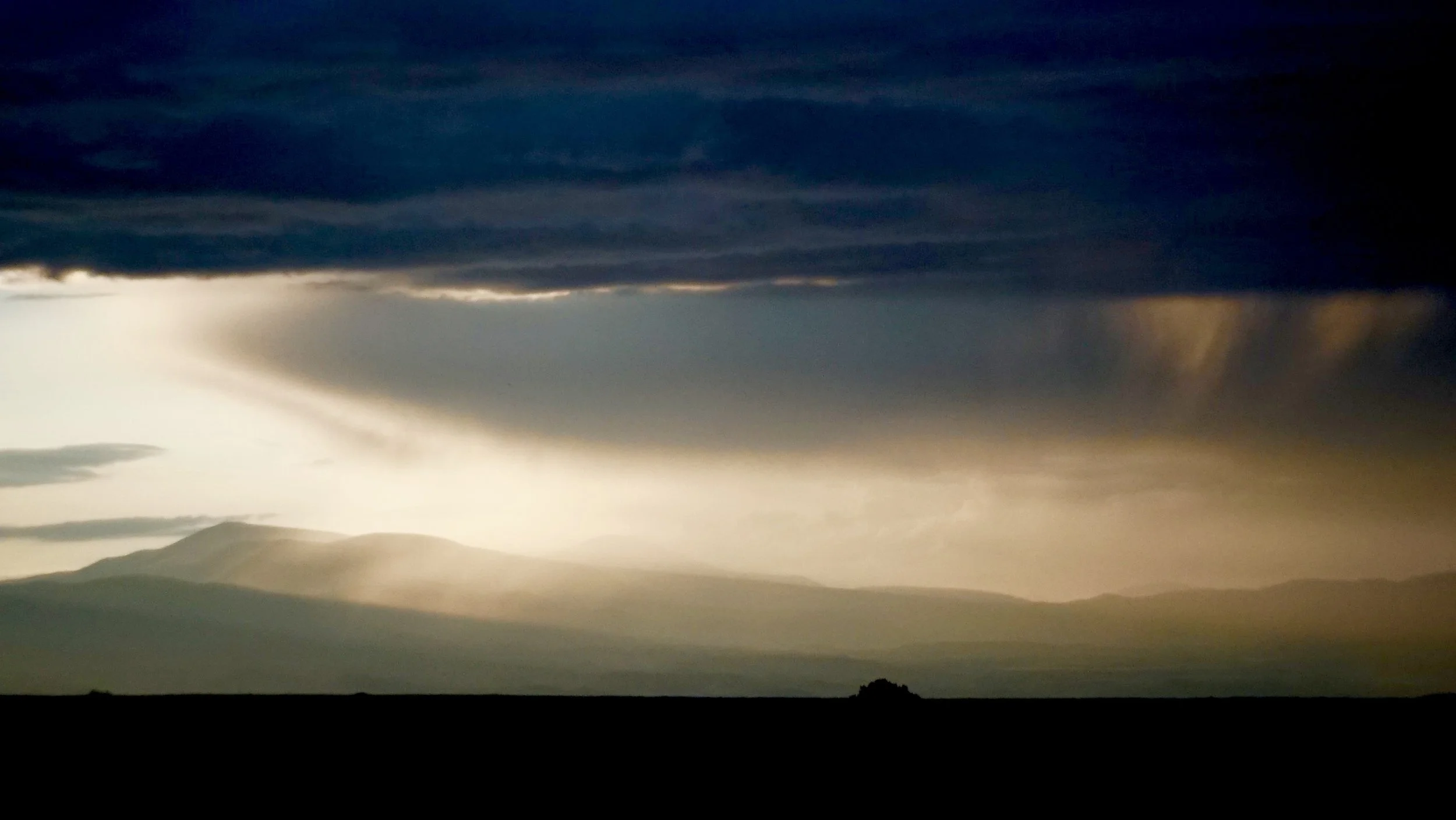 349. SUNSET LOOKING TOWARD LOS ALAMOS.JPG