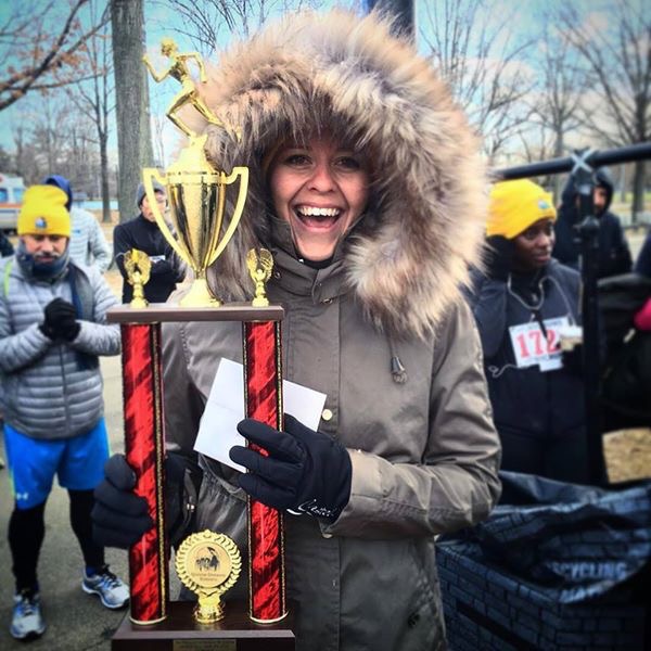Lisa Tyack - braving minus 5 degrees for a running race!
