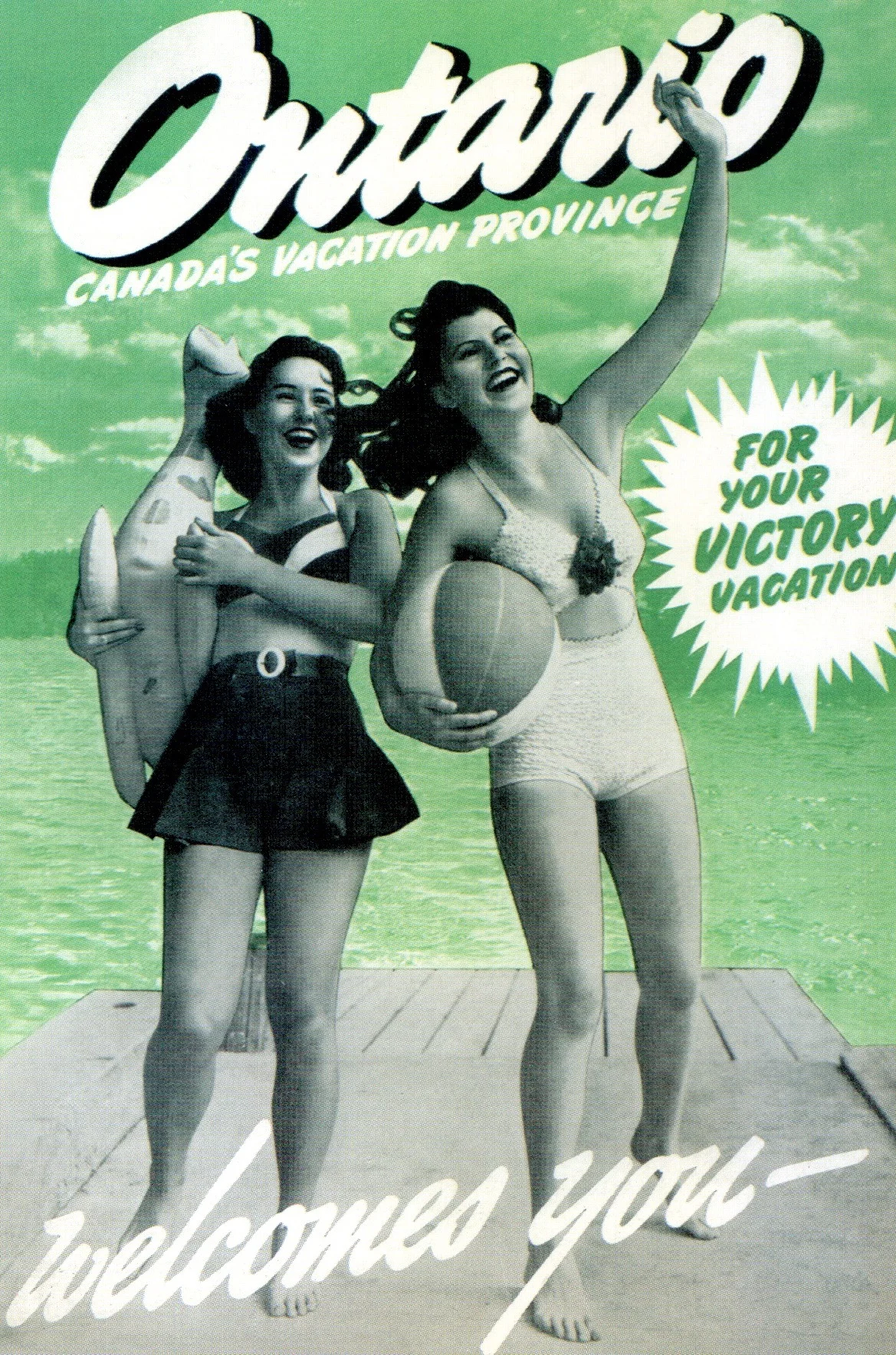 Ontario tourism booklet promoting post-war vacation in 1946. Publisher: CJ Gendron Collection