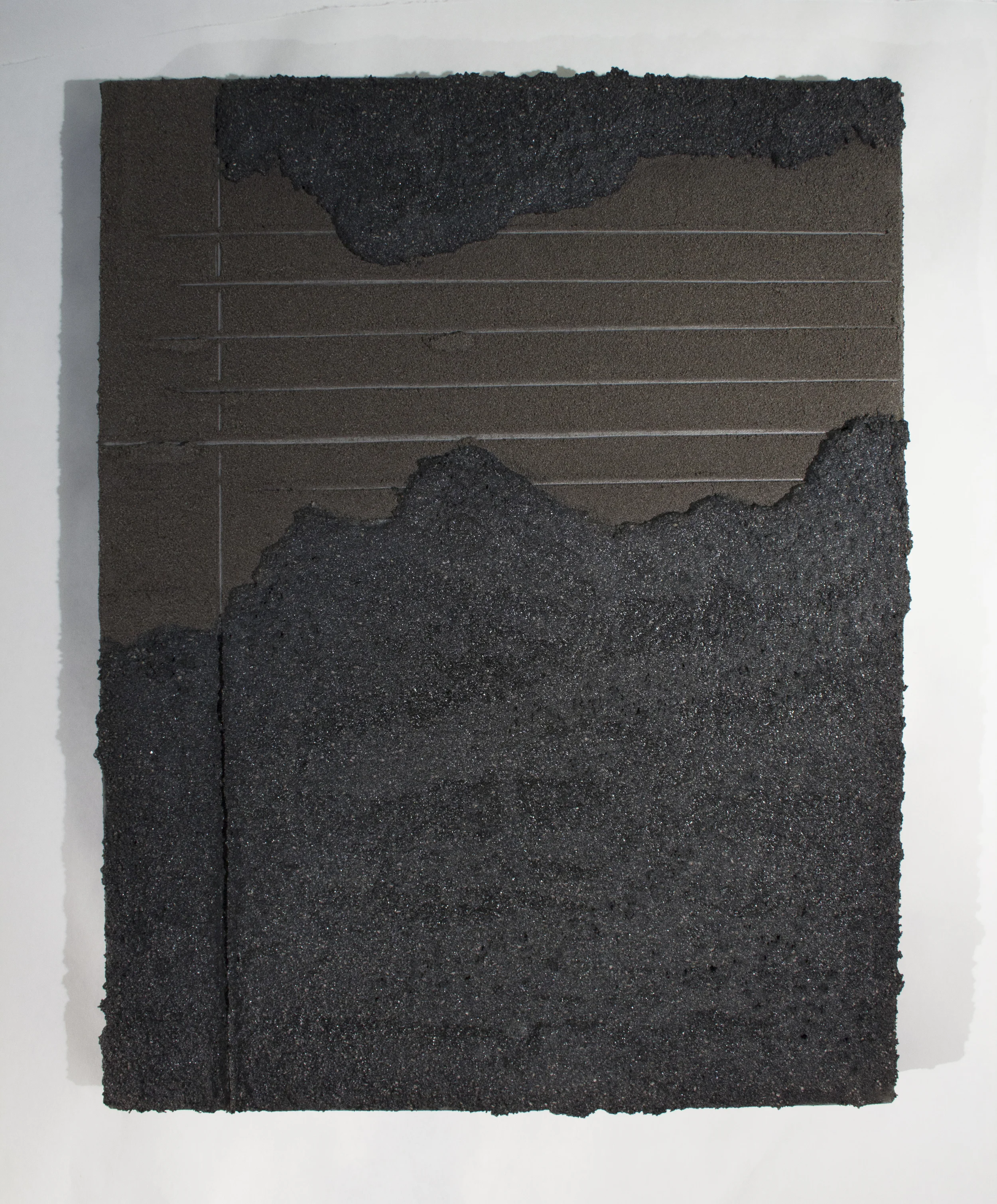  2014, acrylic, sand, canvas, 17" x 22" 