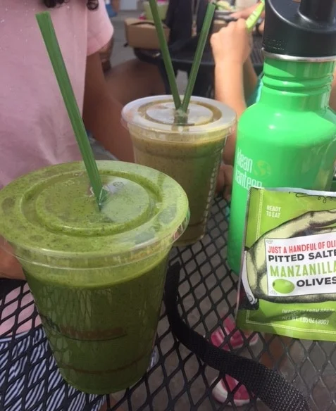 Smoothies at The Natural Sisters Cafe