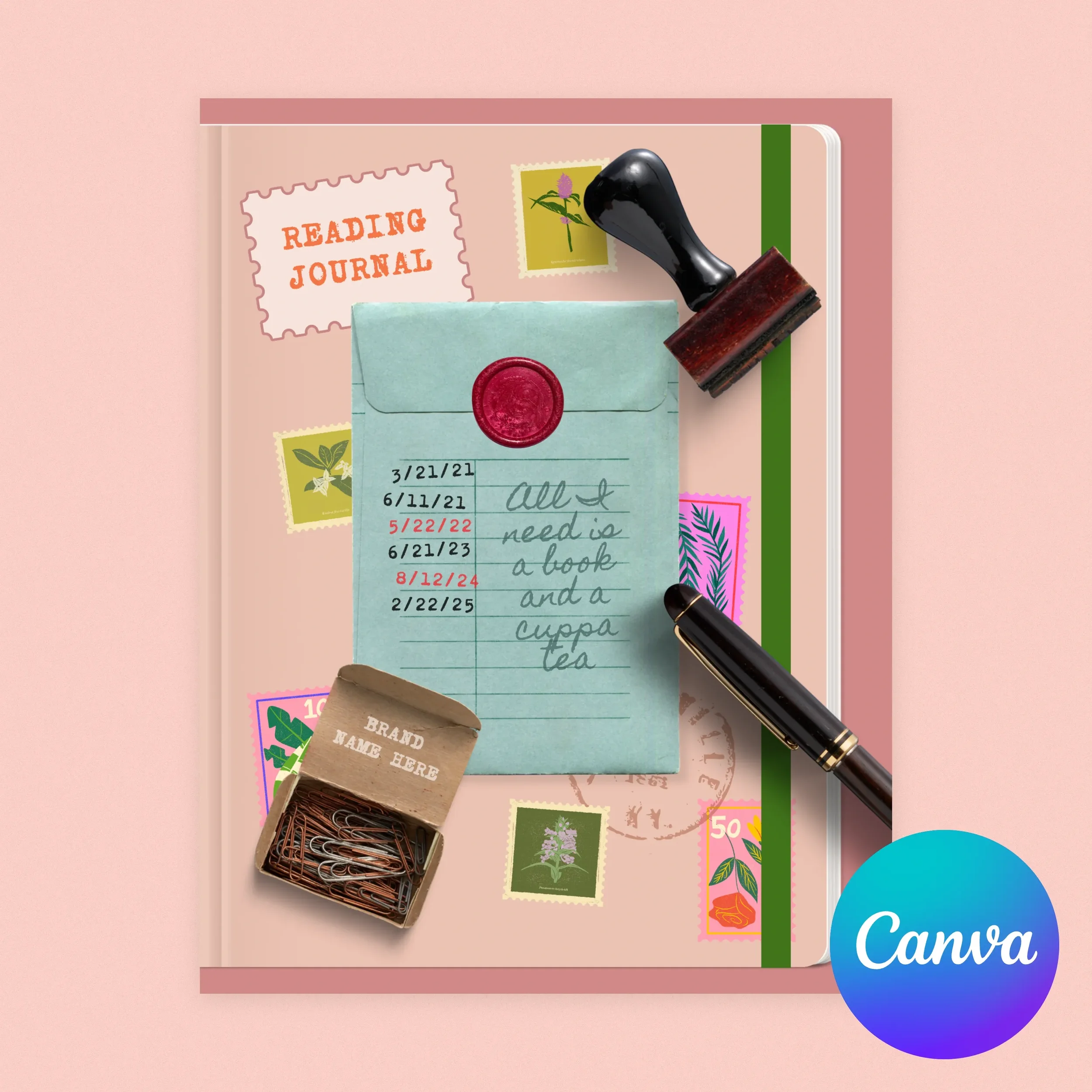 Reading Journal Canva Template