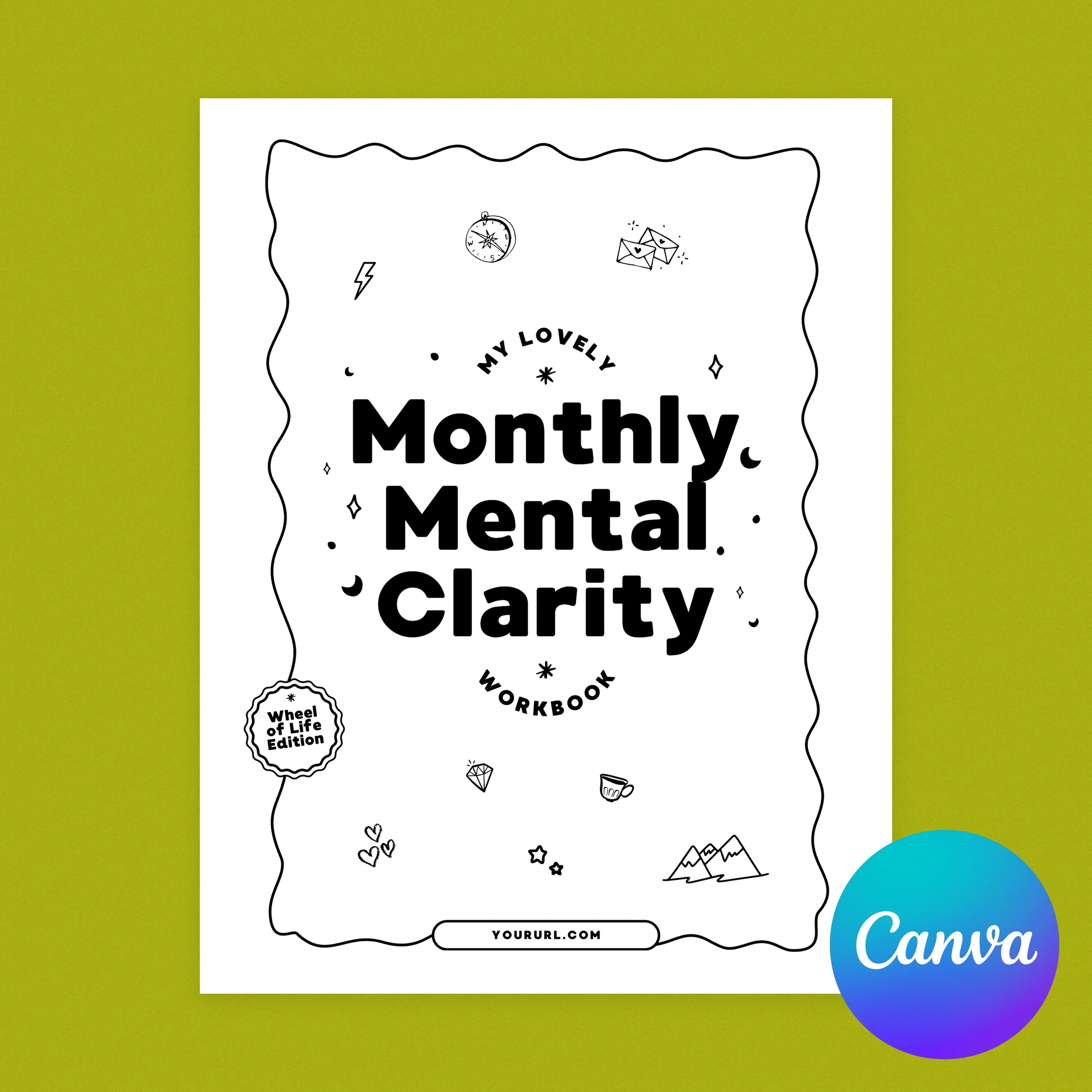 Monthly Mental Clarity Canva Template