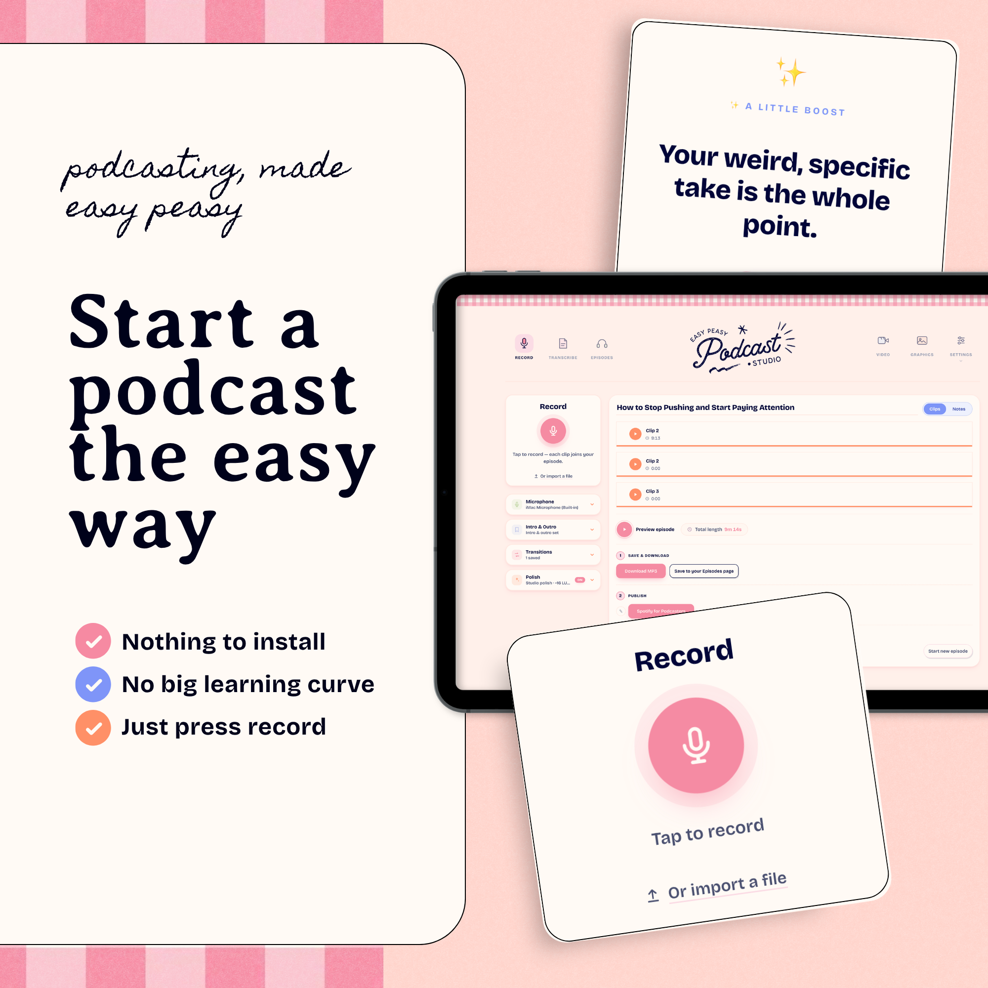 Easy Peasy Podcast Studio