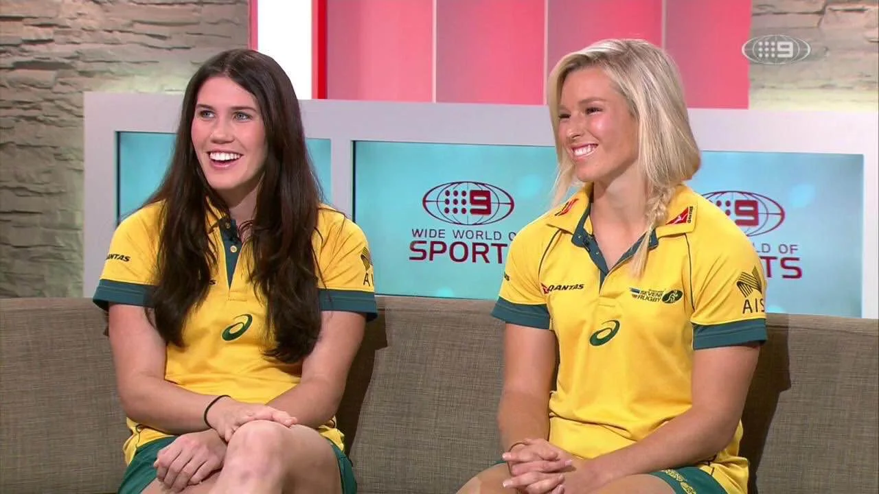 Charlotte Caslick featuring on Wide World of Sports on Channel 9