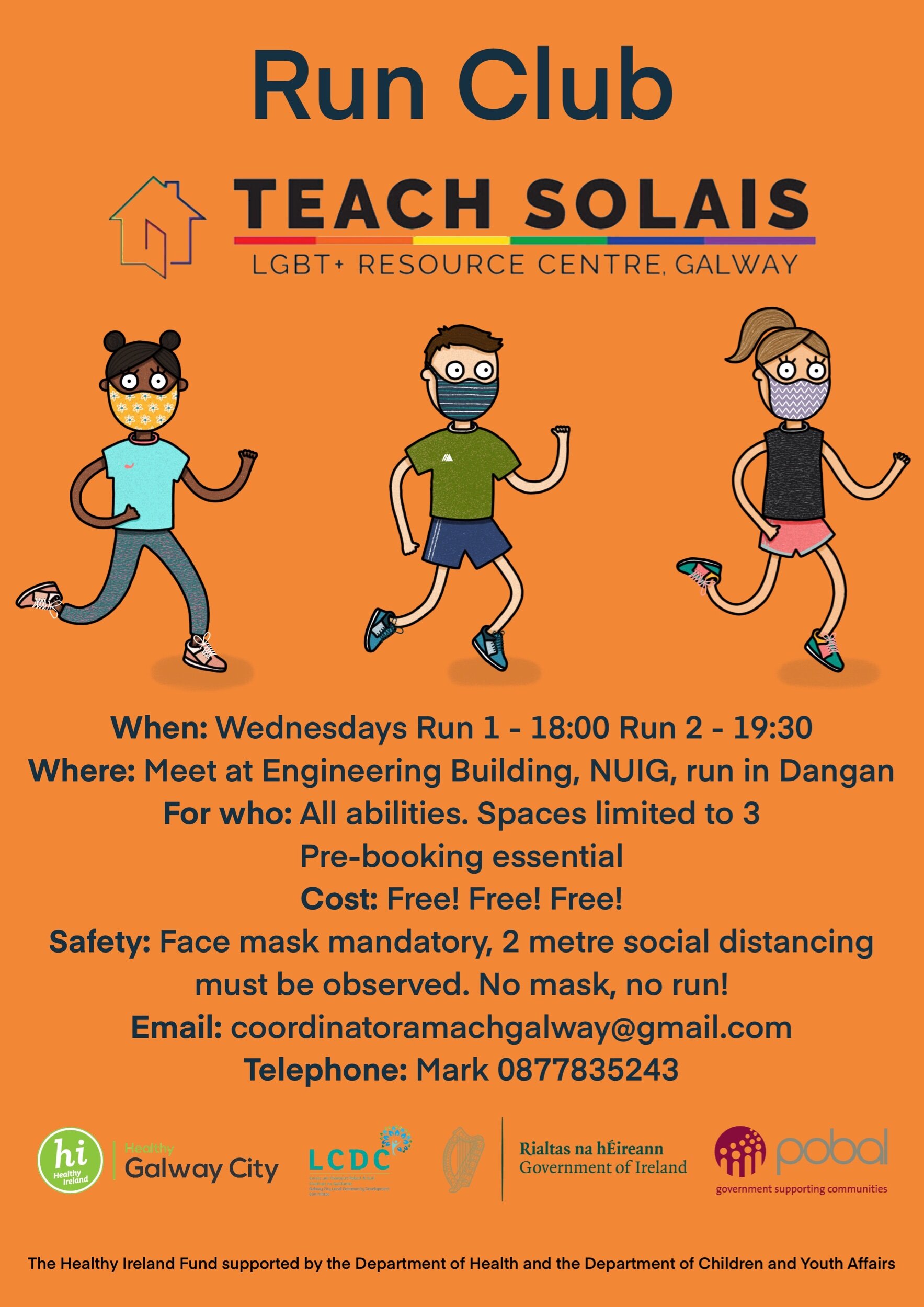 Teach Solais Run Club poster Covid-19 update