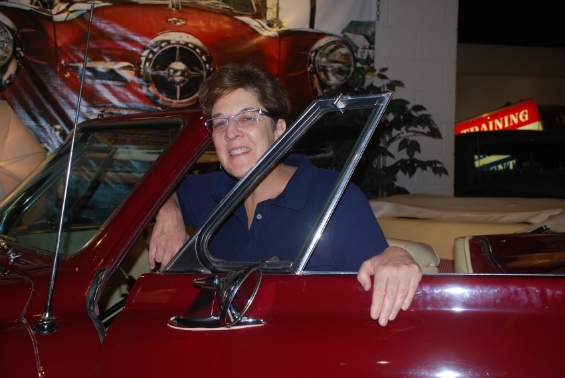 Sue in a vintage Studebaker!