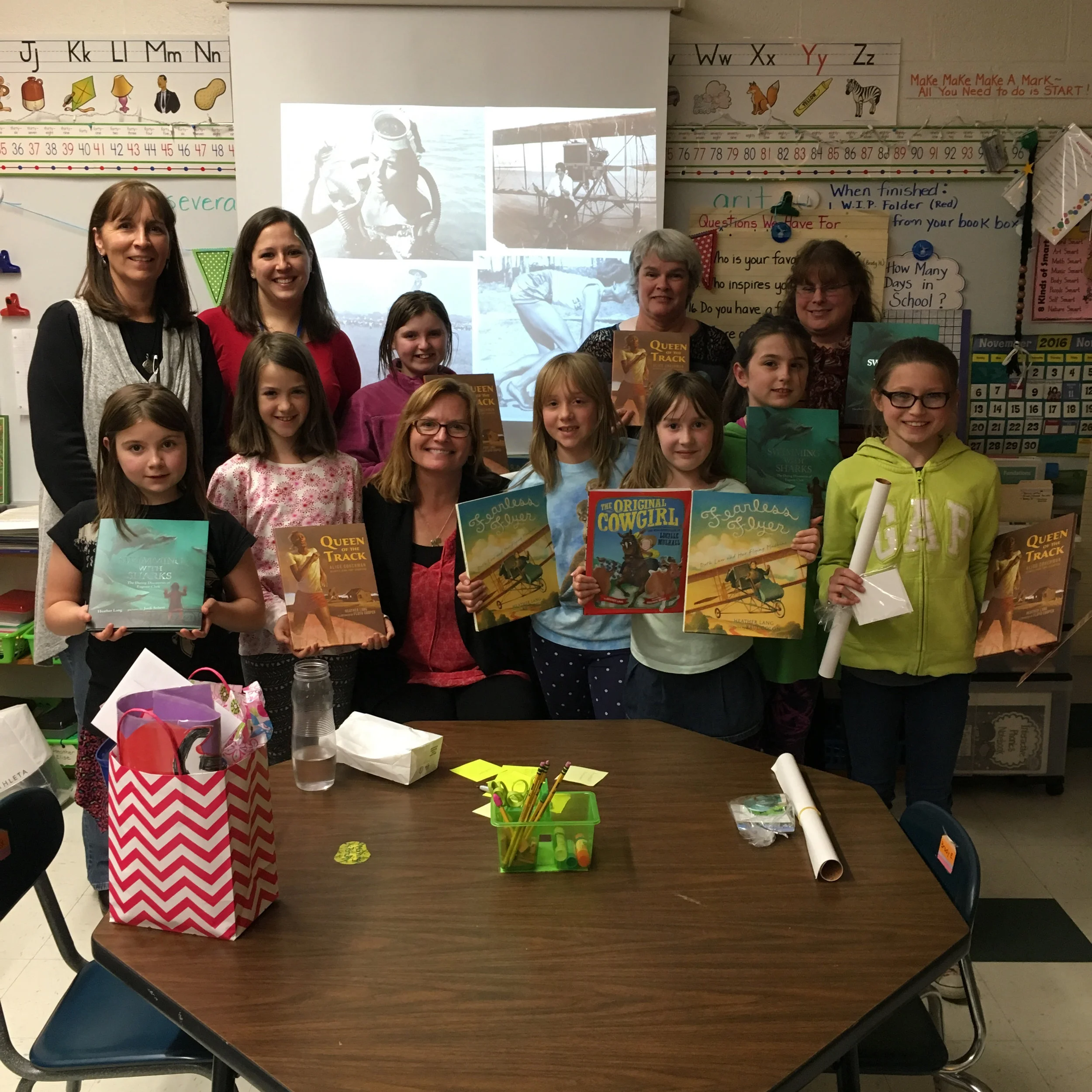 Meeting with Michelle Gajda and her Girls with Grit Book Club!