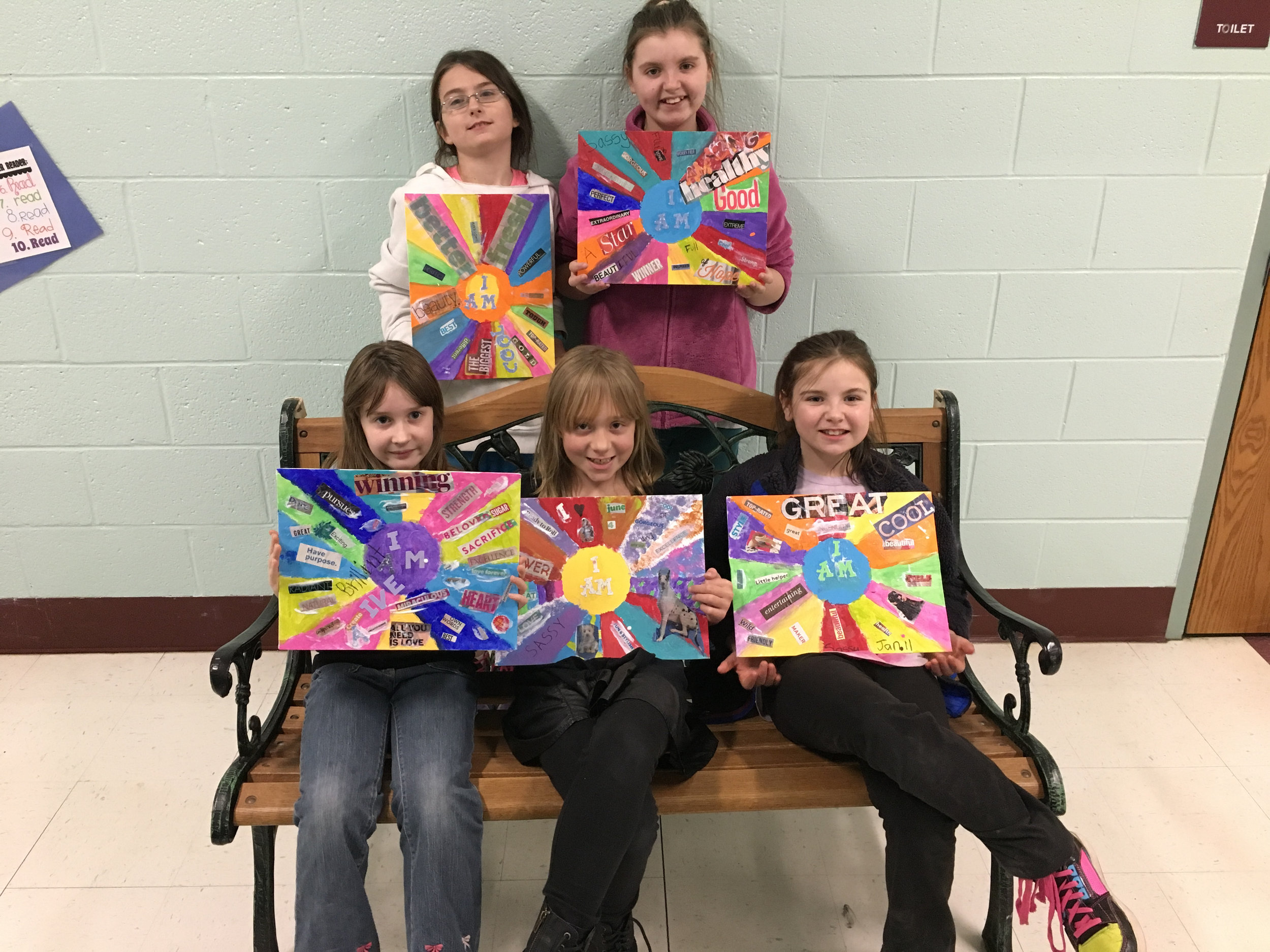 Some book club members share their completed "I Am" vision boards