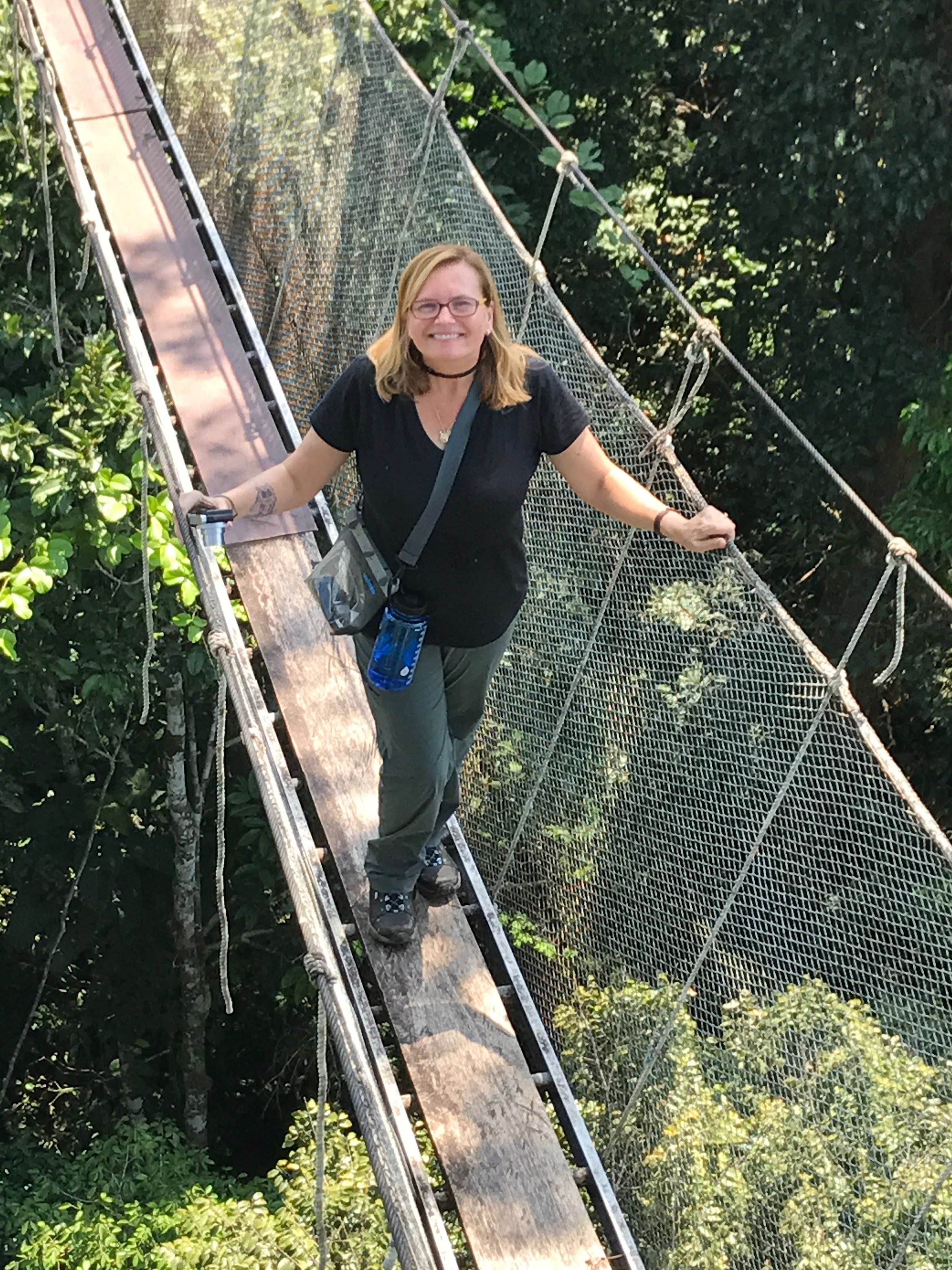 Heather on canopy walkway .jpg