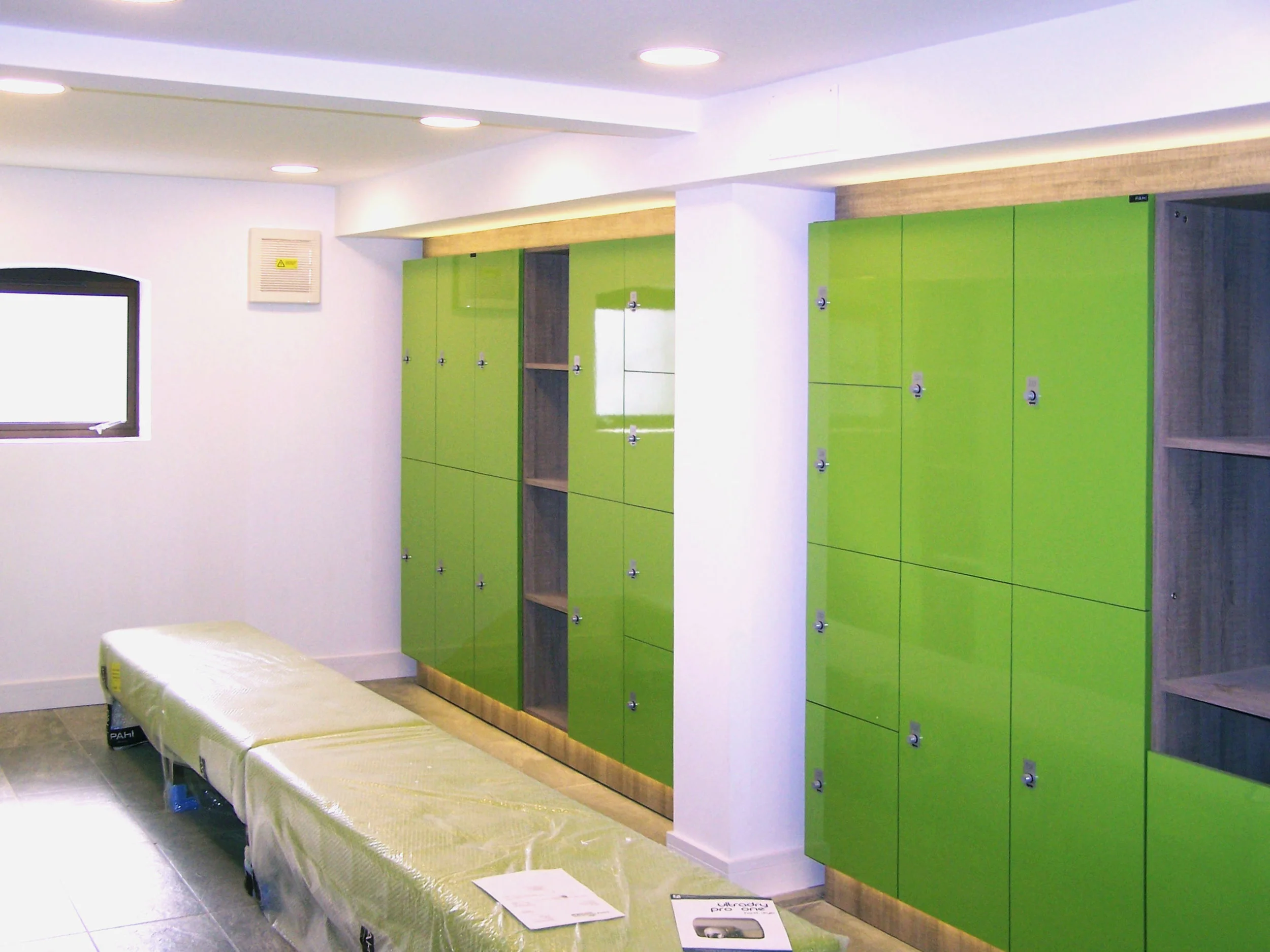Changing room and lockers