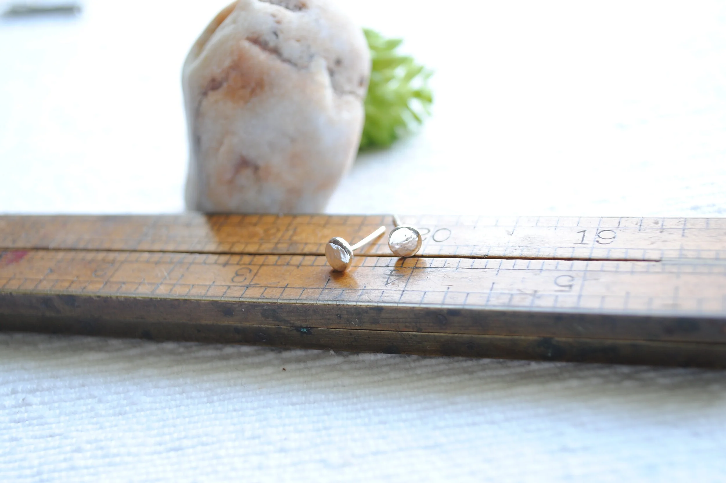 Hammered Stud Earrings