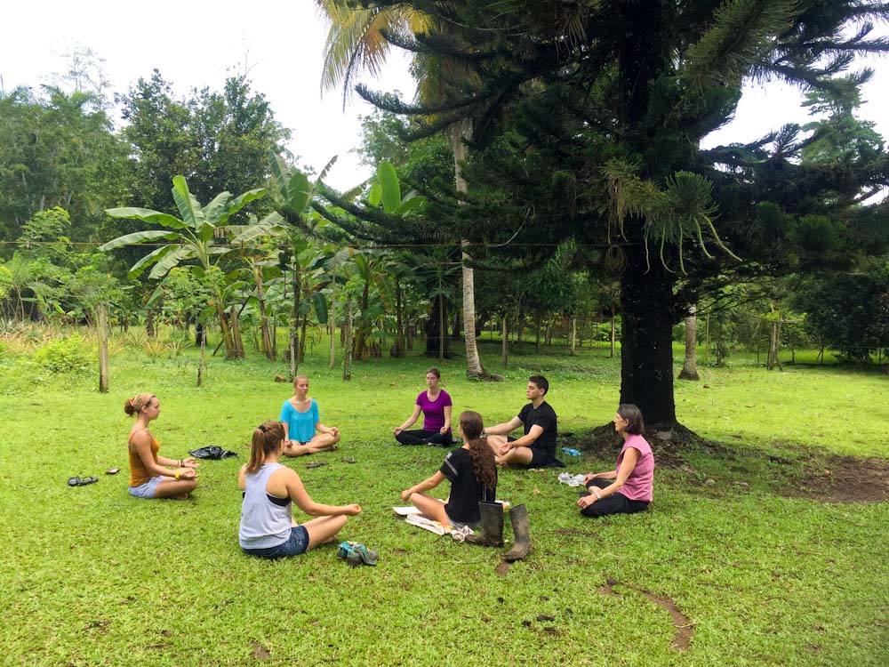 Meditation with guests & volunteers