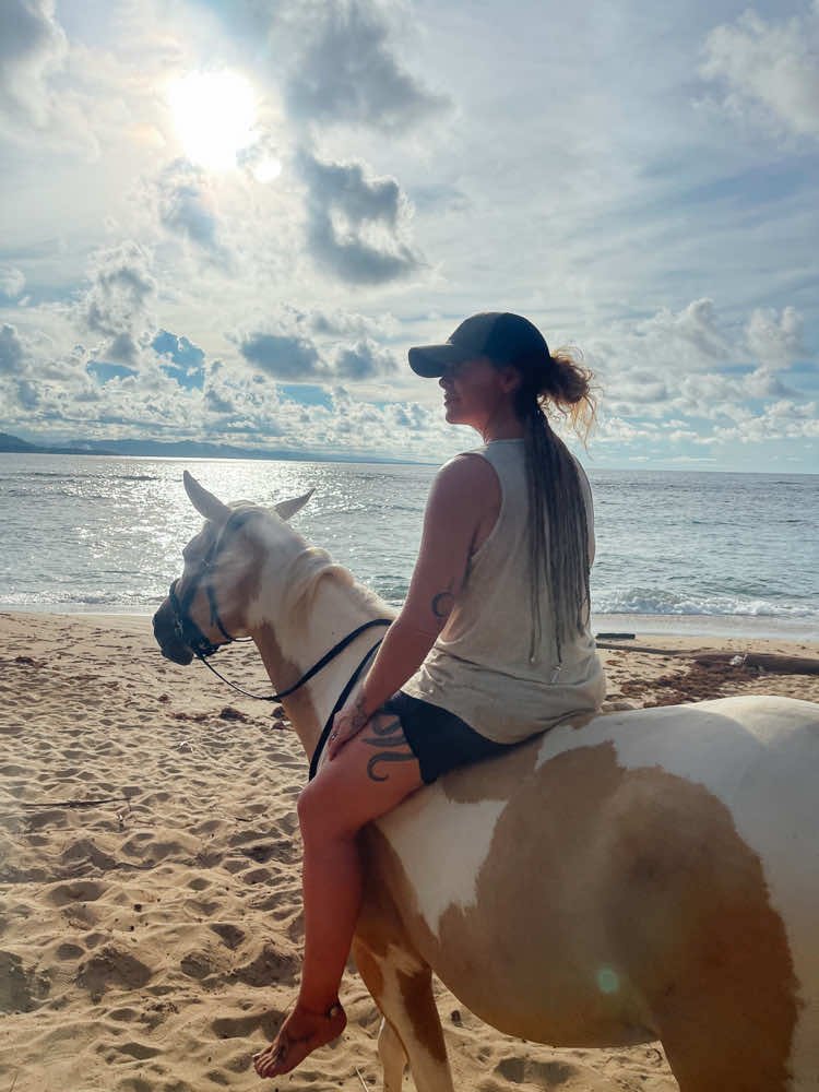 Punta Uva, Vicki at Arrecife Beach.