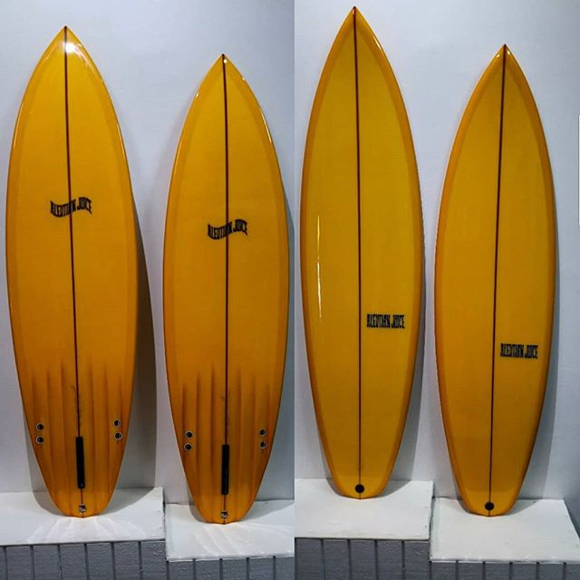 Coupla' pumpkin spice shooters from @watermansguild @surfboardsbyclutch @@greggae13 
Available at @thecraft_fiberglass_supply in San Luis Obispo, CA