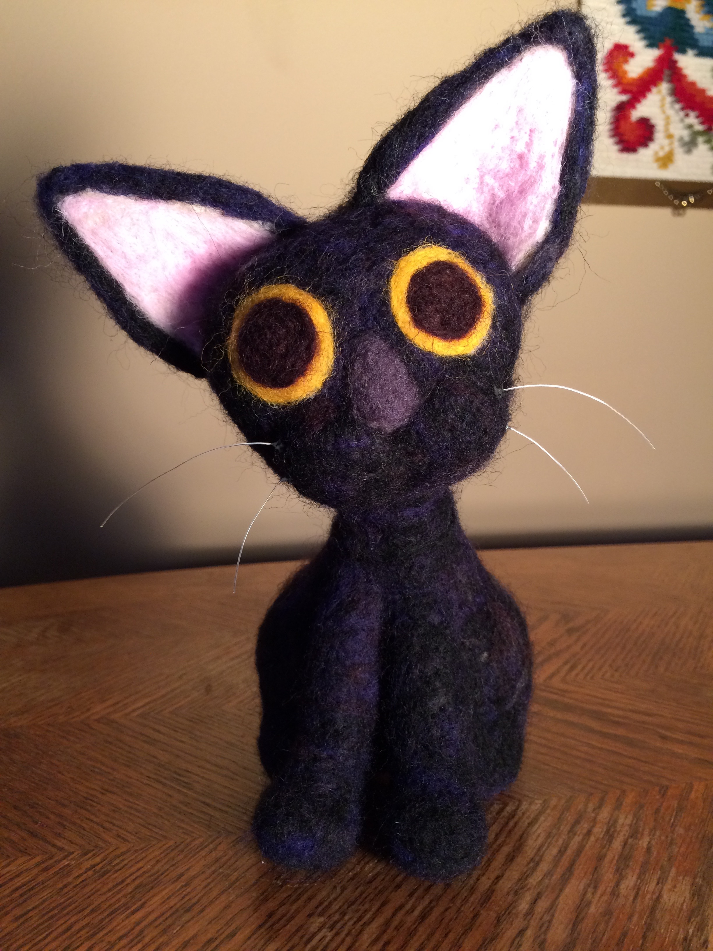Needle-felted Cat.