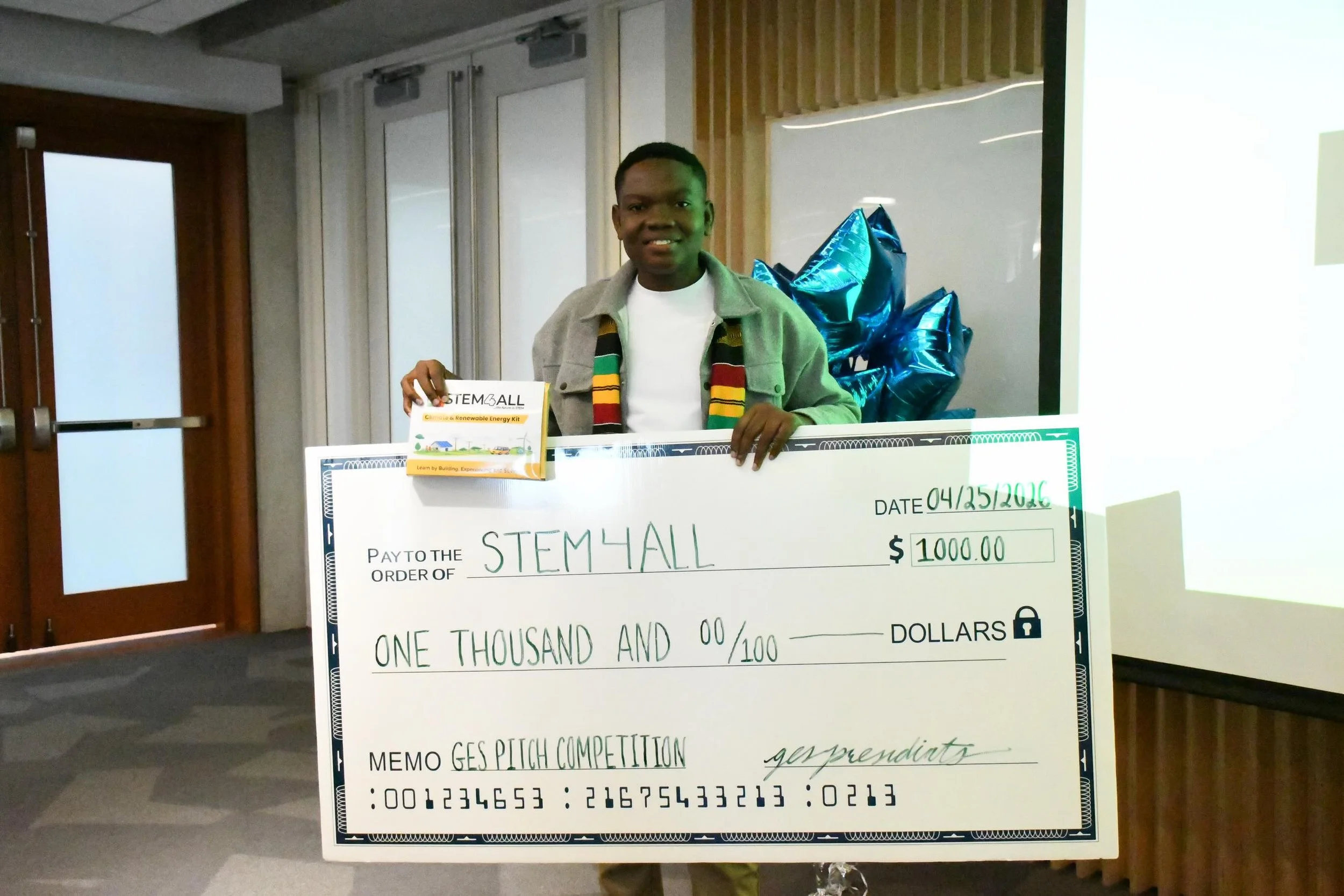 Congratulations to our 2026 pitch competition winner, Gabriel Domoninge Naa, for his incredible pitch and project, STEM For All! 🎉

On Saturday, our 8 pitch competition participants shared their inspiring social ventures to our panel of three judges