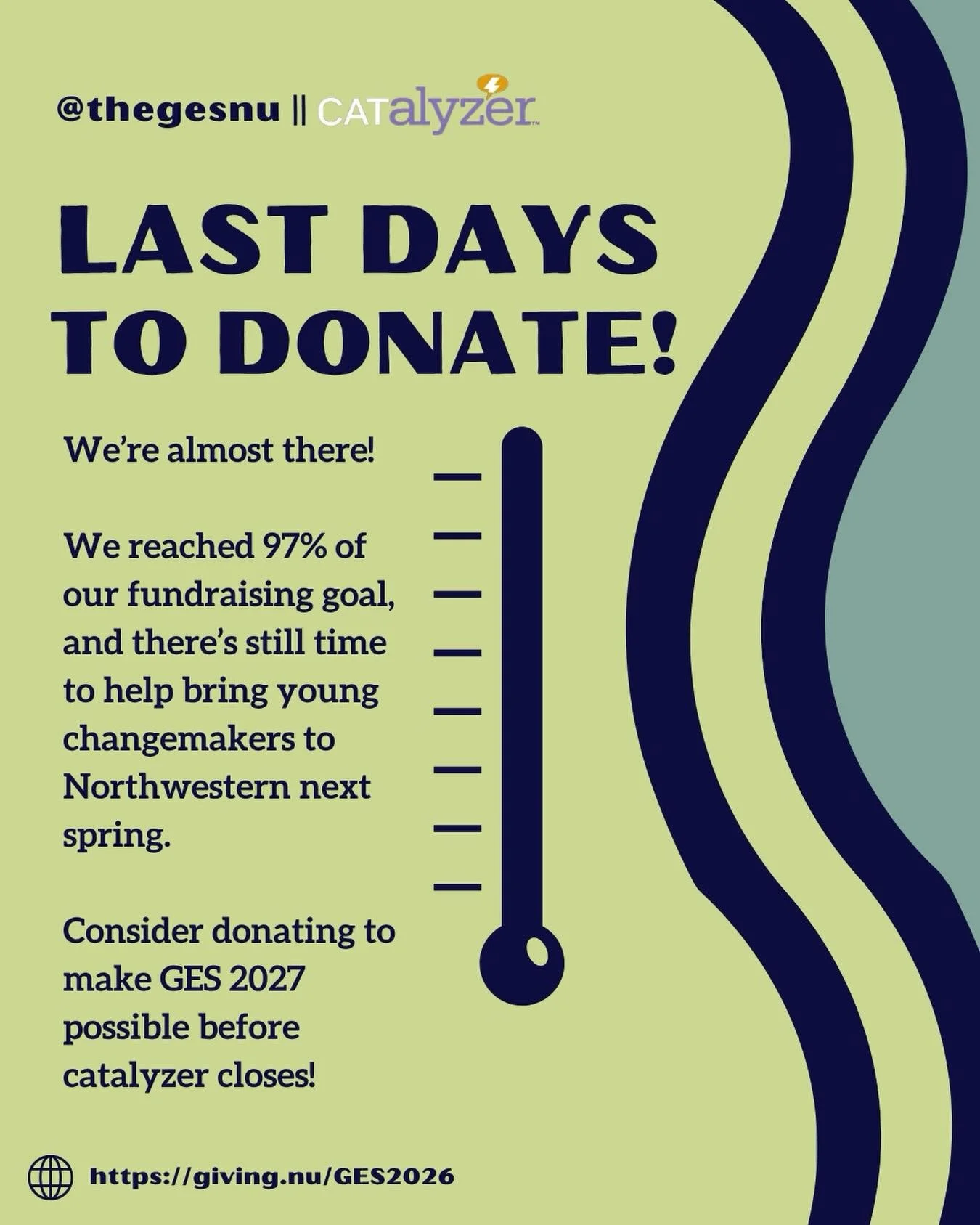 There are 2 days remaining to donate to our catalyzer campaign! 🚨🚨

Your donation directly impacts the workshops, guest speakers, mentoring sessions, and resources we can provide to our amazing cohorts of delegates. 

We&rsquo;re so close to reachi