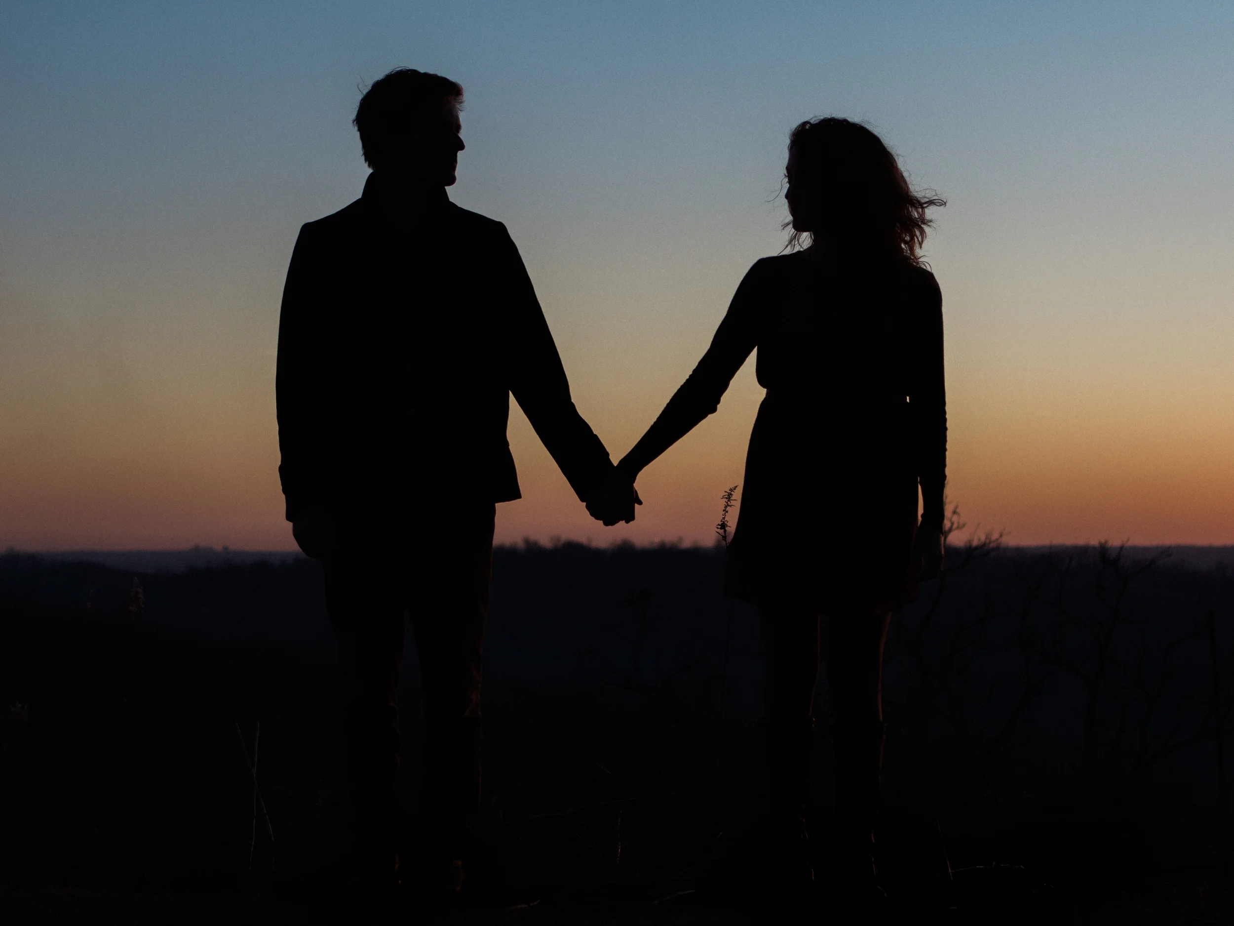portrait couples engagement romance photography indianapolis omaha photographer silhouette sunset