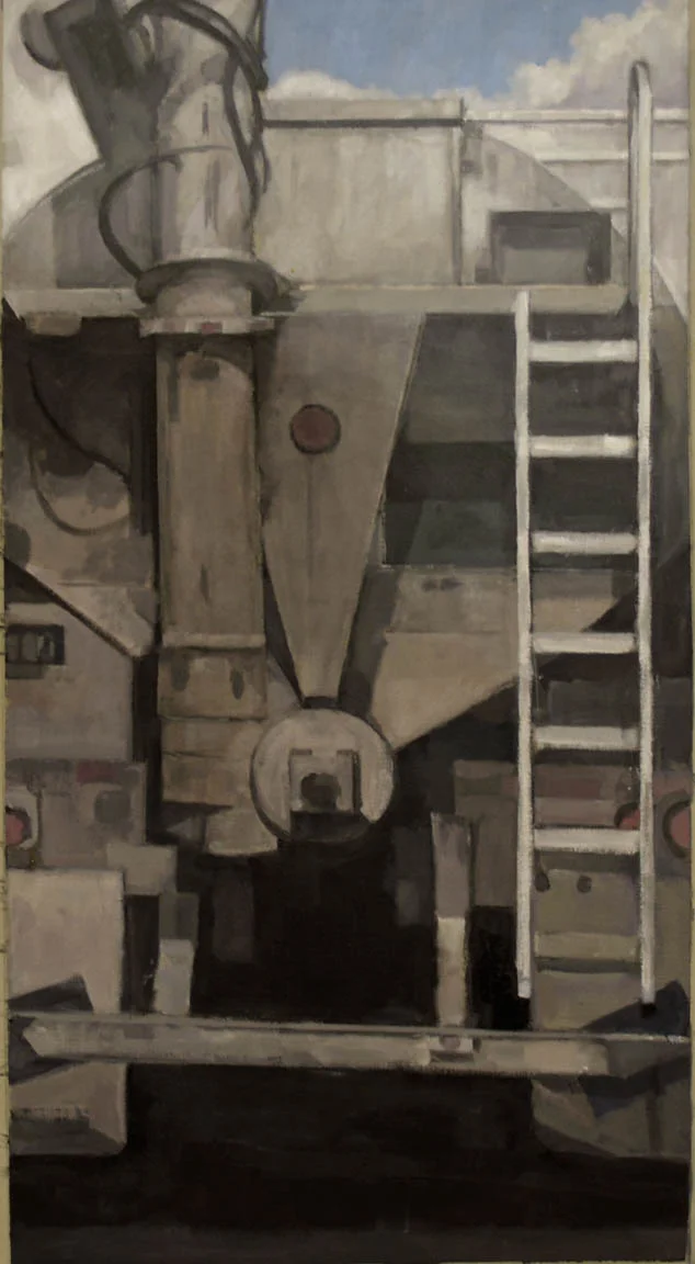 Trucking on Route 404, acrylic on canvas, 44" x 24"