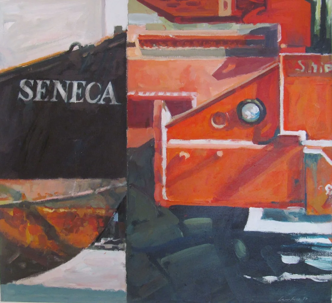 Seneca, acrylic on canvas, 25 1/2" x 27 5/8"