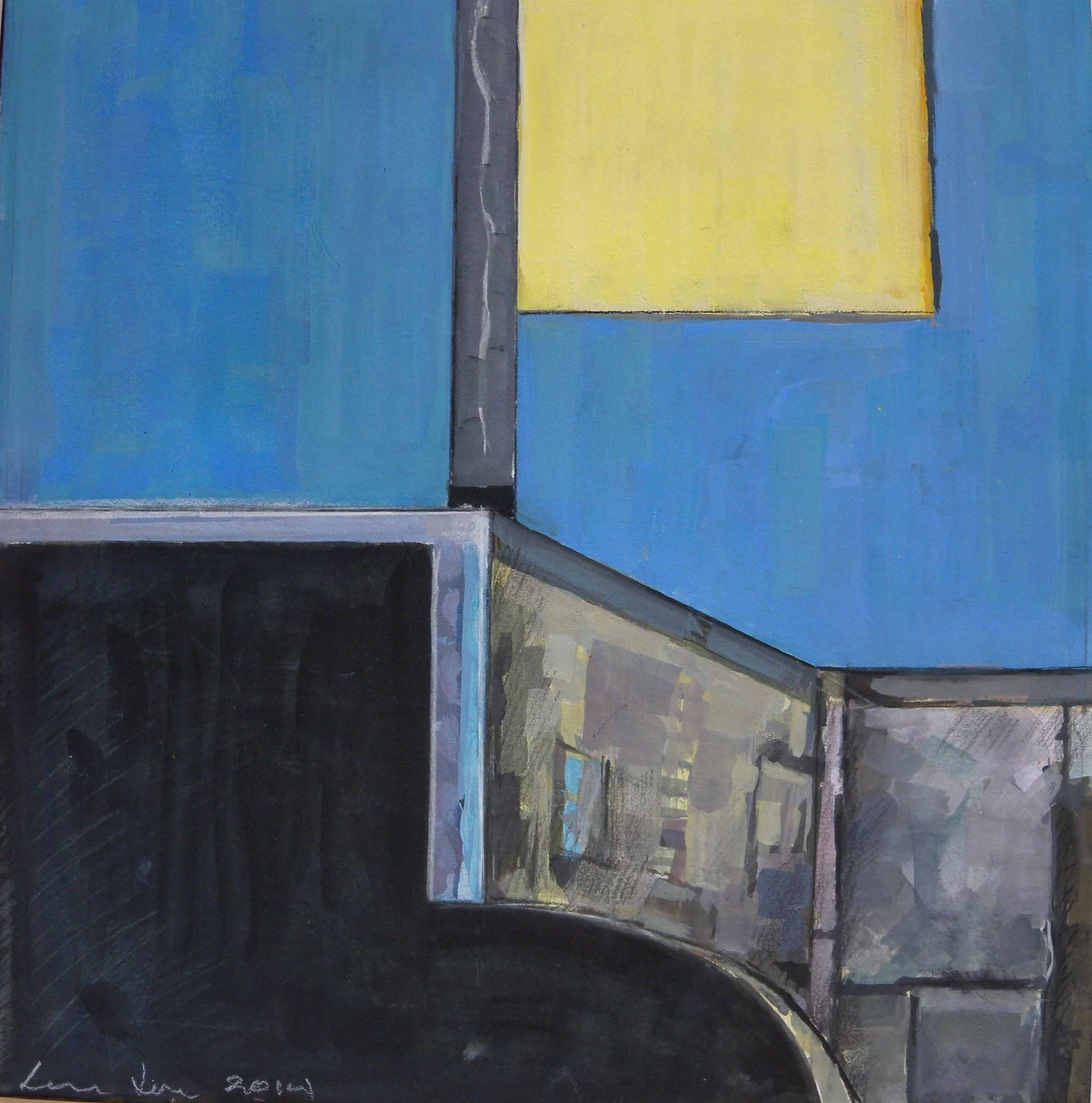  Bee Bee Roof Furniture #2 (blue),&nbsp;acrylic on canvas, 21 1/2" x 19", The Phillips Collection 