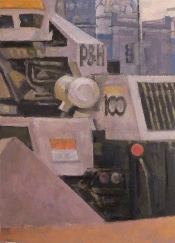 P&H 100, acrylic on canvas, 21 1/2" x 15 1/2", 2013