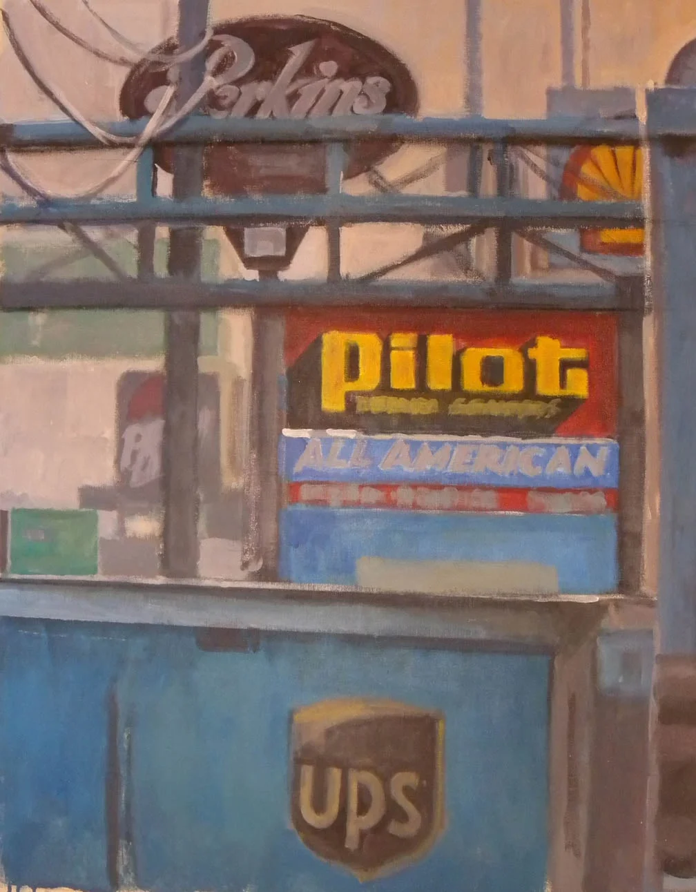 Pilot All American, acrylic on canvas, 37" x 29 1/2"
