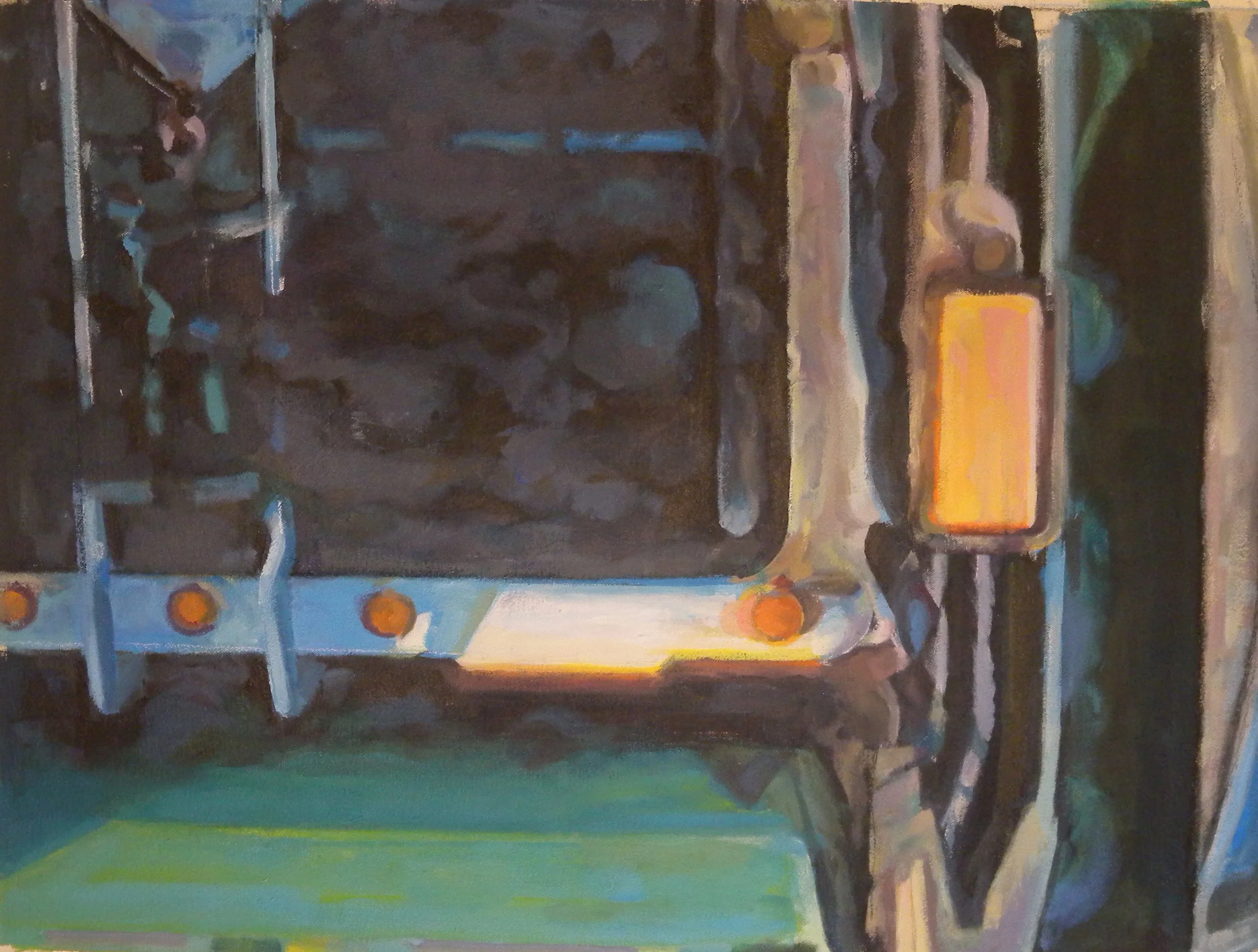 Truck Back Detail Abstract, acrylic on canvas, 21" x 28", 2014