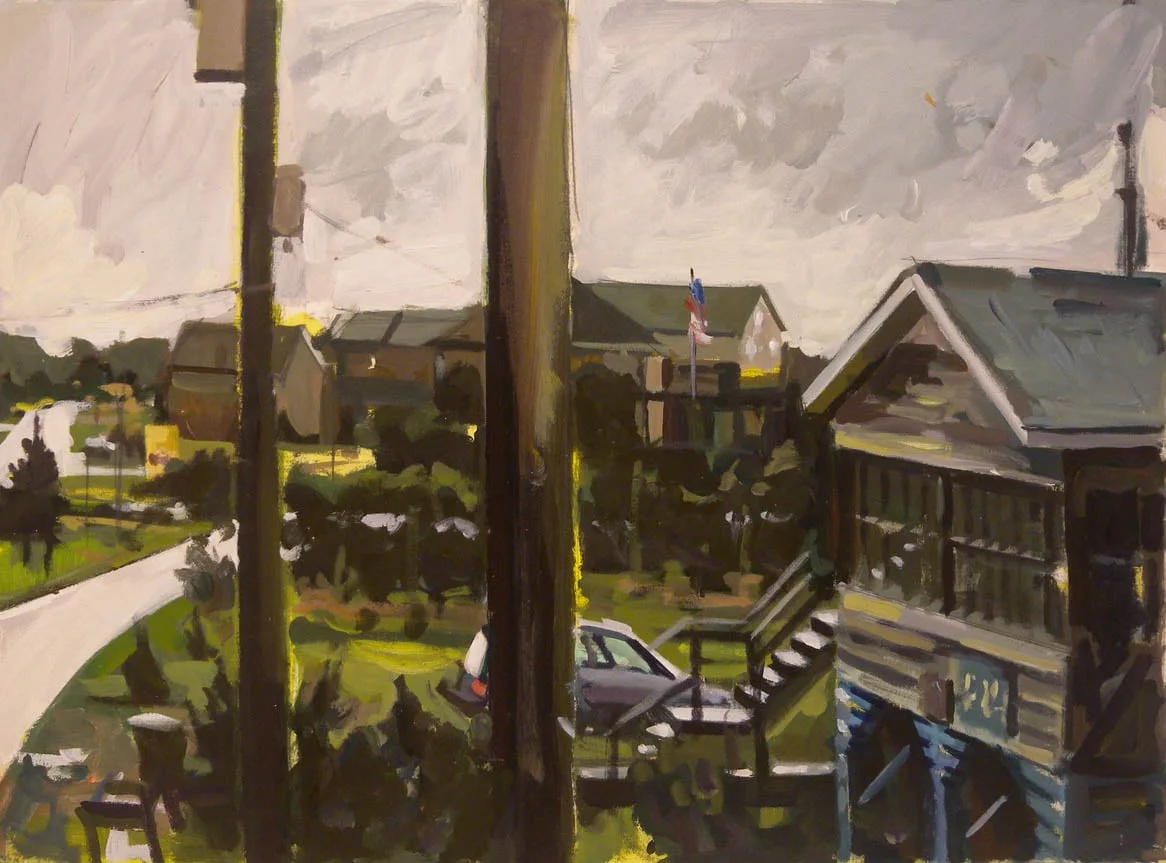Outer Banks Storm Sky, acrylic on paper, 22" x 30", 1994