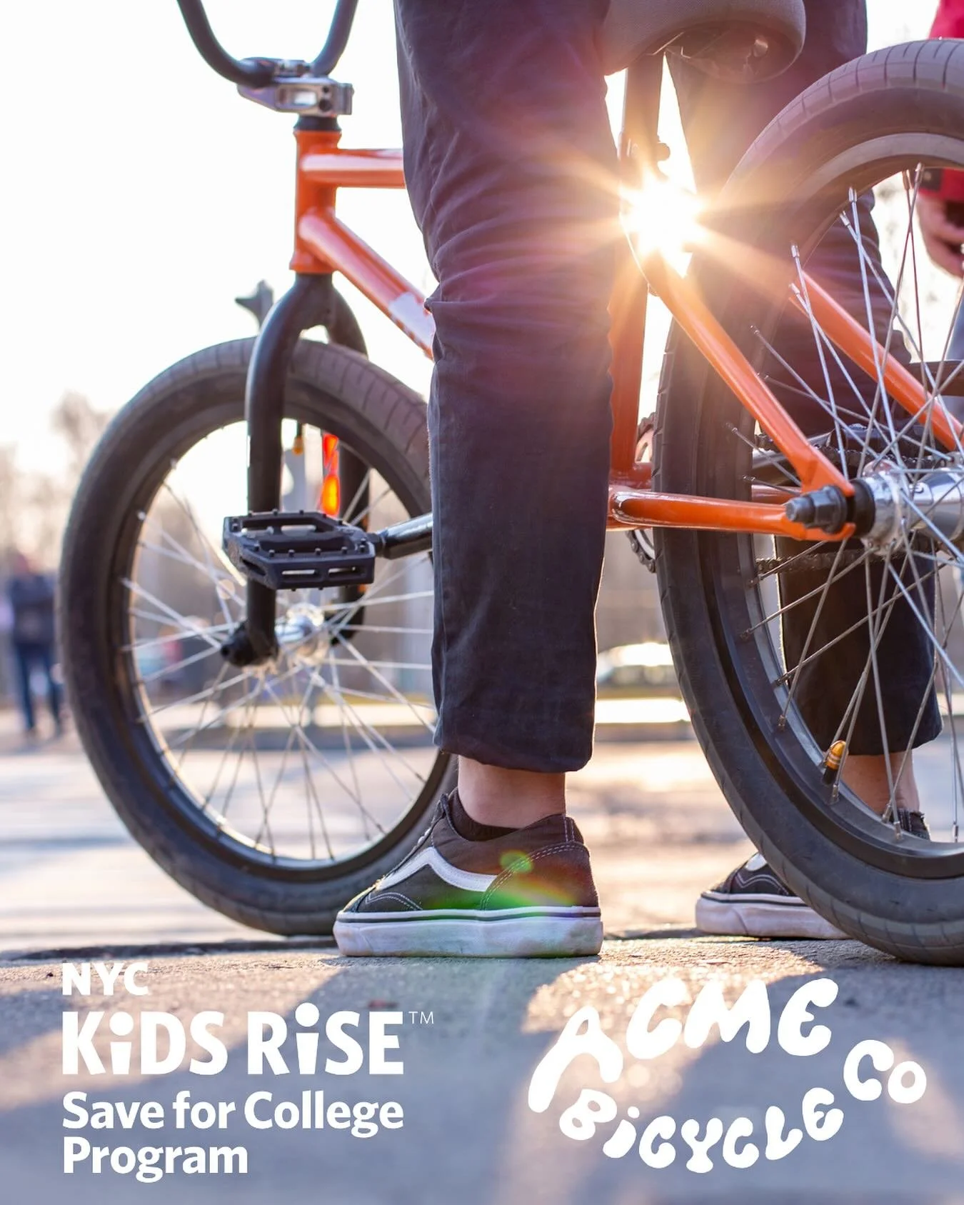 ACME is proud to launch a partnership with the NYC Kids RISE Save for College Program. @nyckidsrise raises money for NYC Public School students to use for college or career training.

For every bike fitting we do in our Brooklyn location between now 