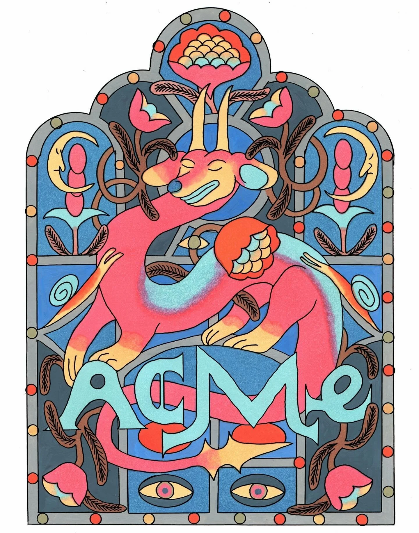 Prints now available at ACME &mdash; some new, some old 🖼️

ACME ✨ Spirit Animal ✨ and Floral Pop &mdash; printed on 11x14 archival matte fine art paper. Art by @marcoquasi.

Available in-store and online.