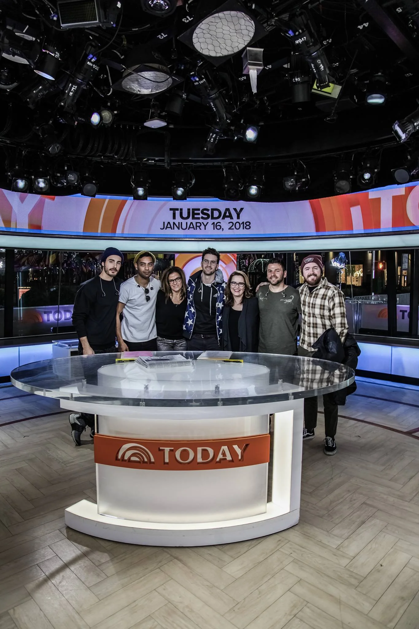 On the set of TODAY, The Shadowboxers’ first national TV performance. New York, NY / 2018.