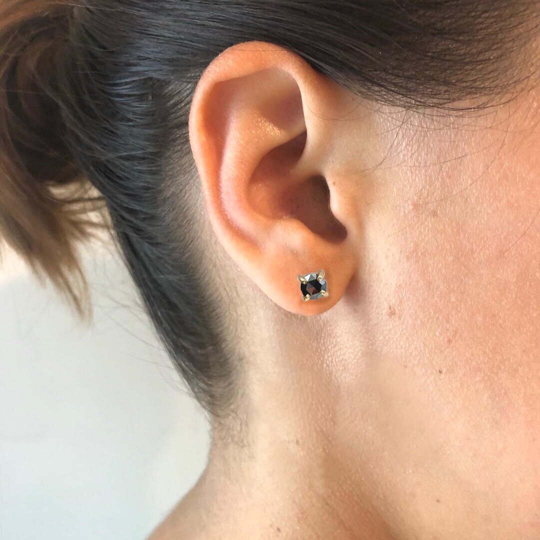Mini Black Stud Earrings – J&CO Jewellery