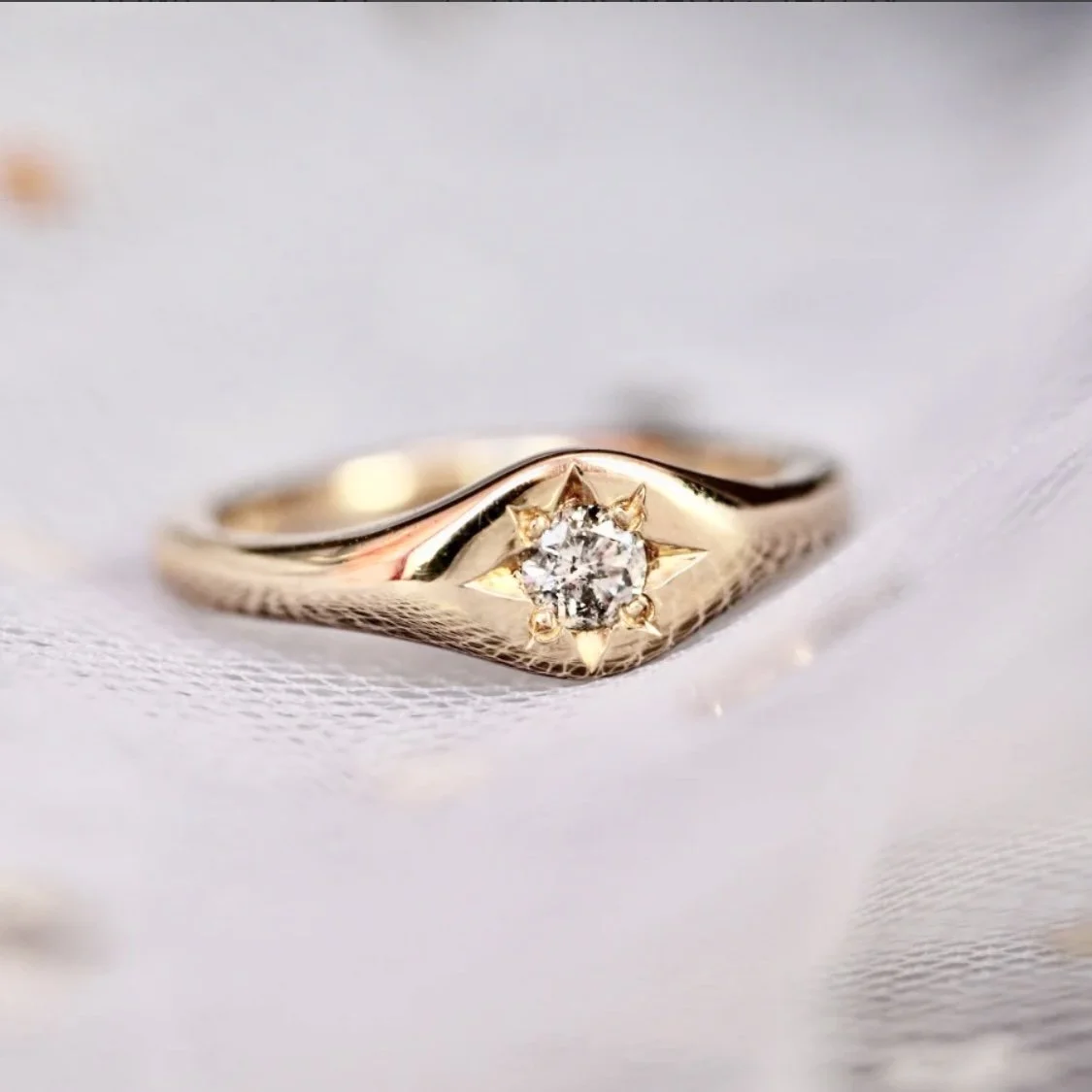 Star Set Signet Ring