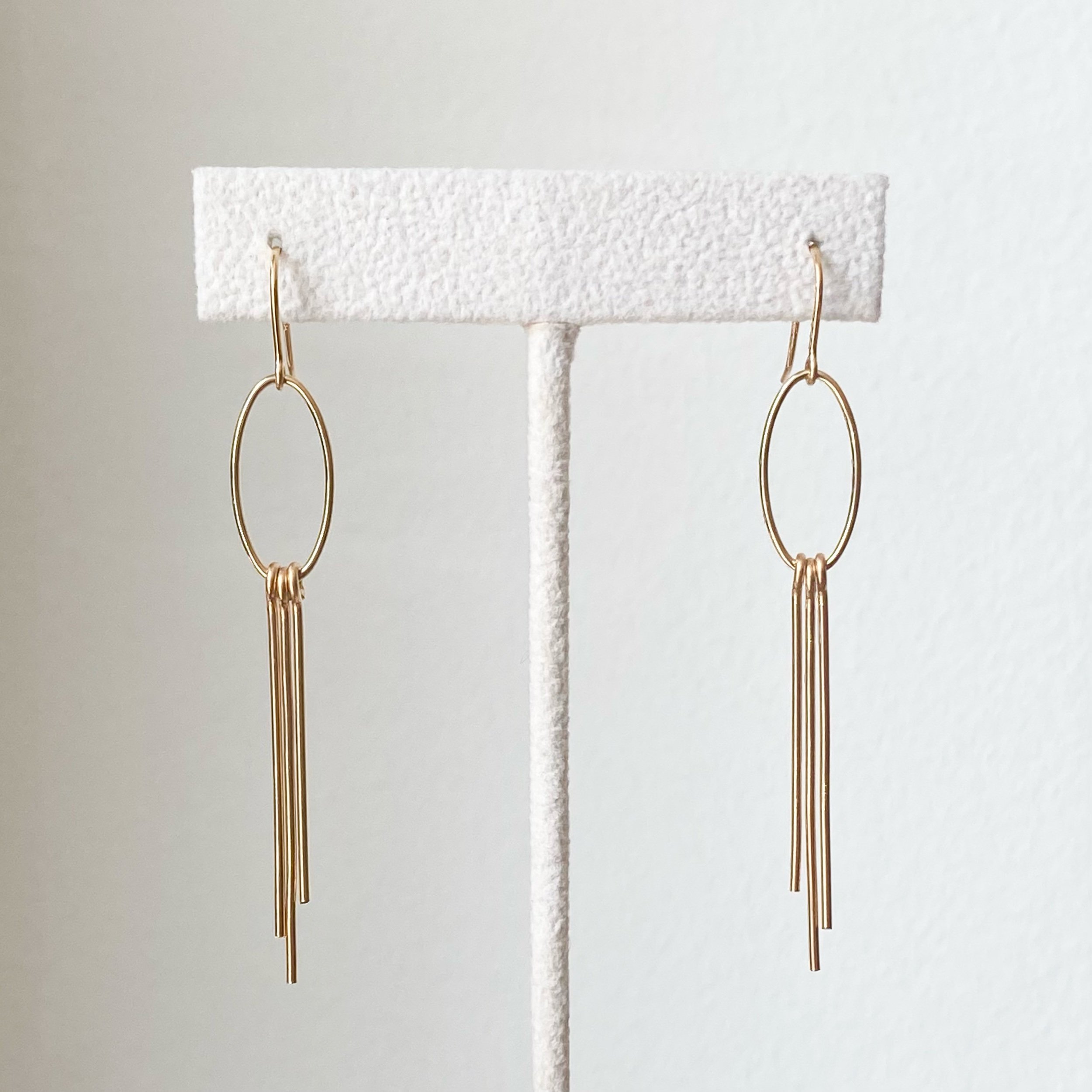 Oval Tassel Earrings