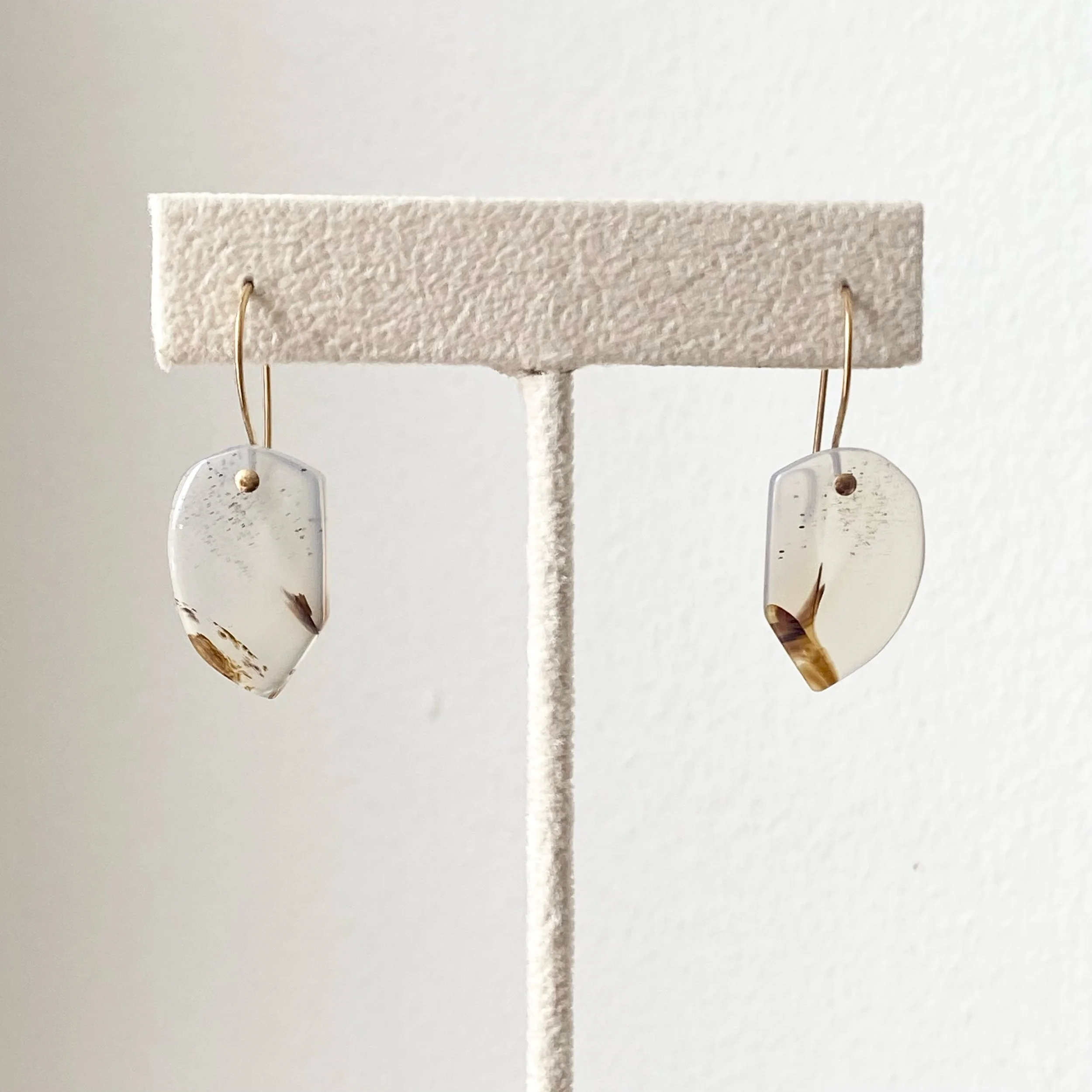 Montana Agate Organic Drop Earrings