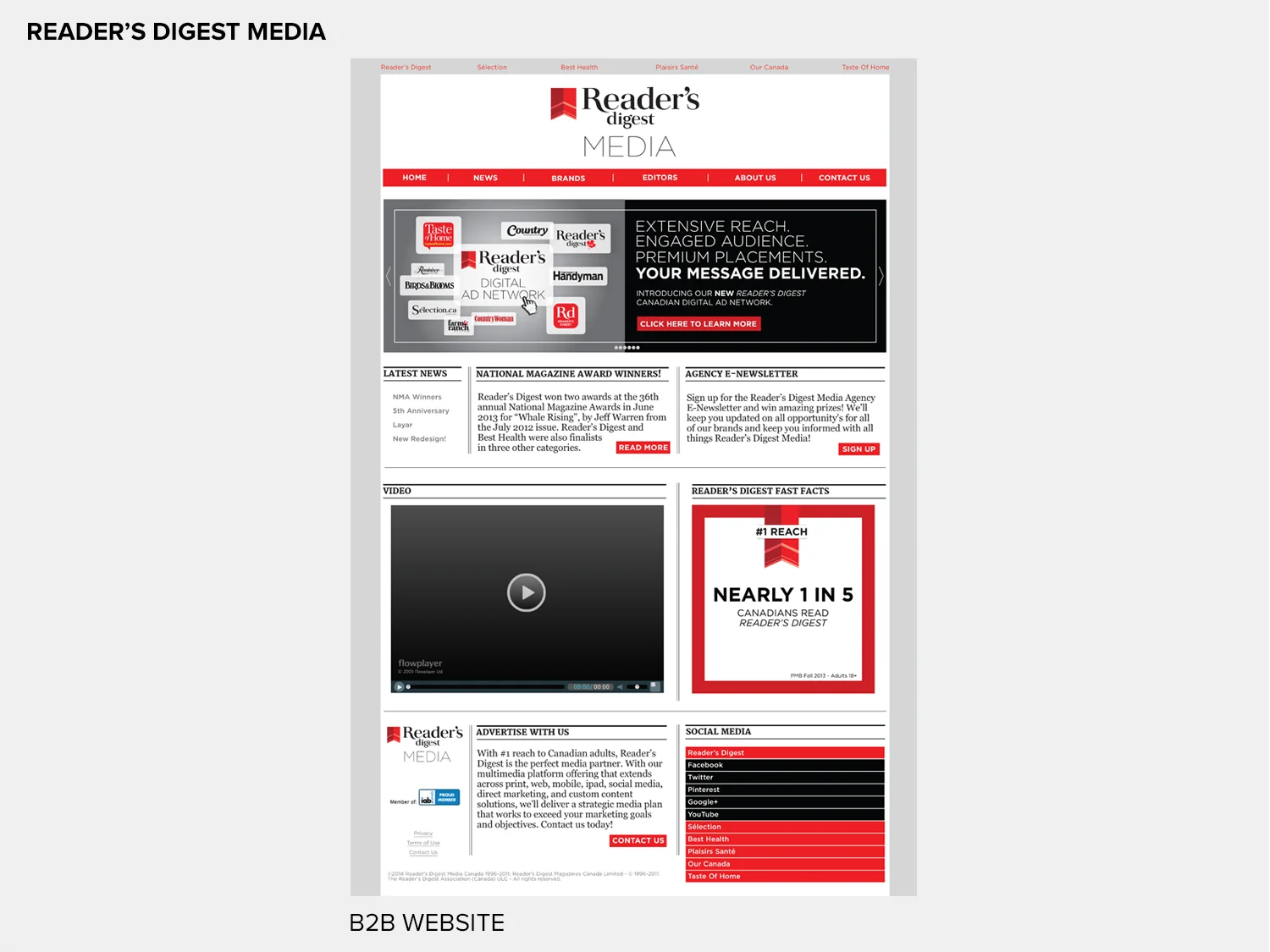 Reader's Digest Media B2B Website